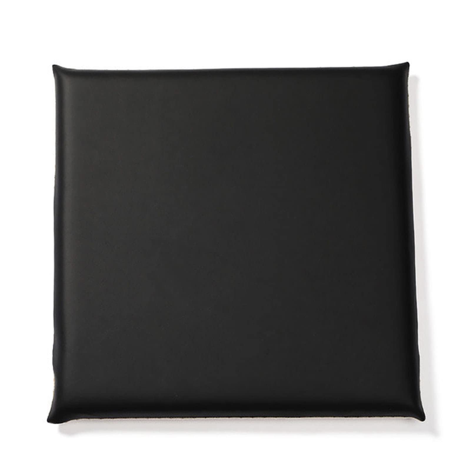 YIZIPADS Memory Foam Floor Cushions 17x17 Inch - Leather Seat Pillows for Living Room & Home Decor (Black) - Perfect for Lounging & Meditation