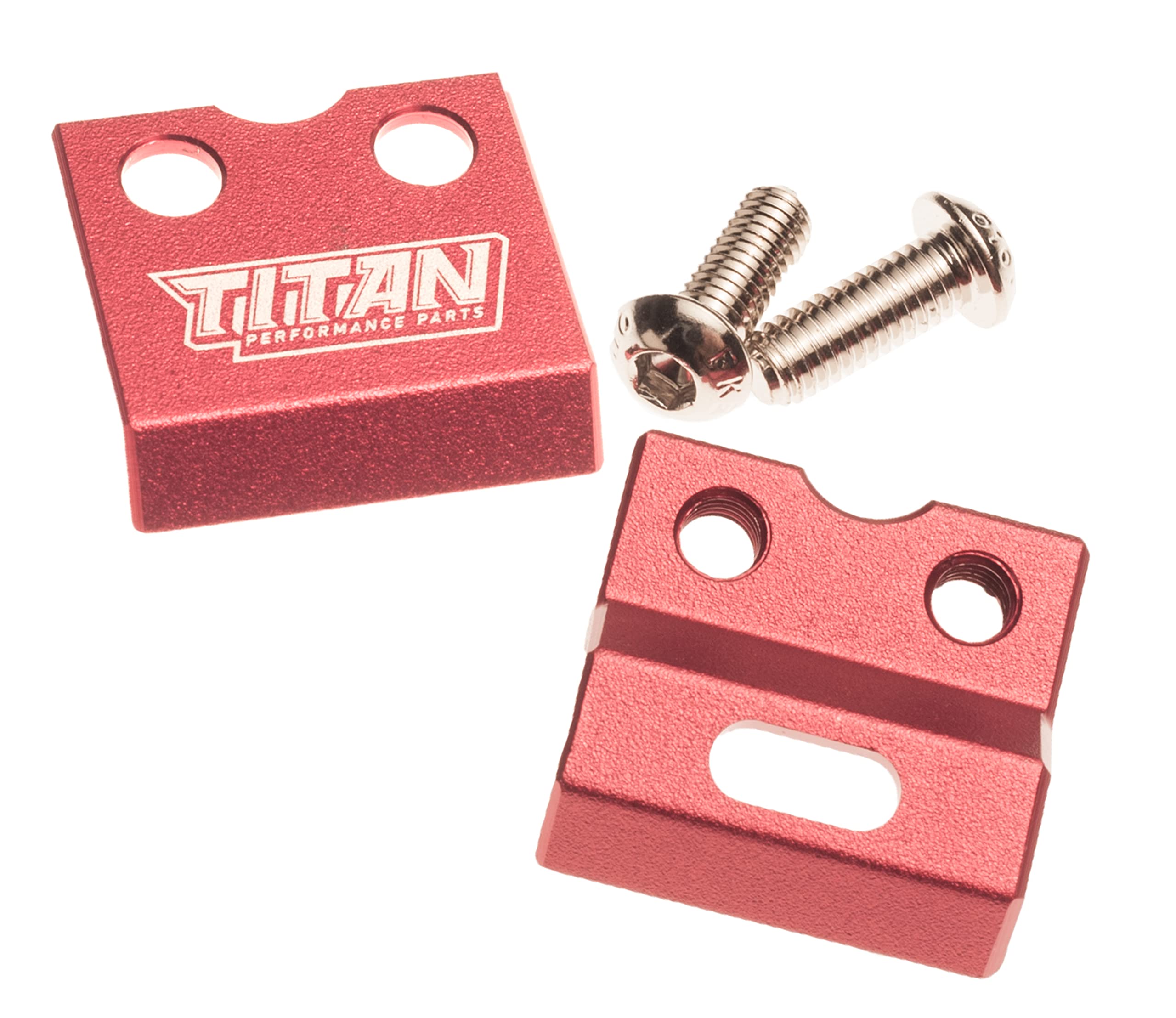 Anodized Red Billet Front Brake Line Clamp for Honda Yamaha CR CRF YZ YZF - Motorcycle Brake Stabilizer for Off-Road & Street Riding