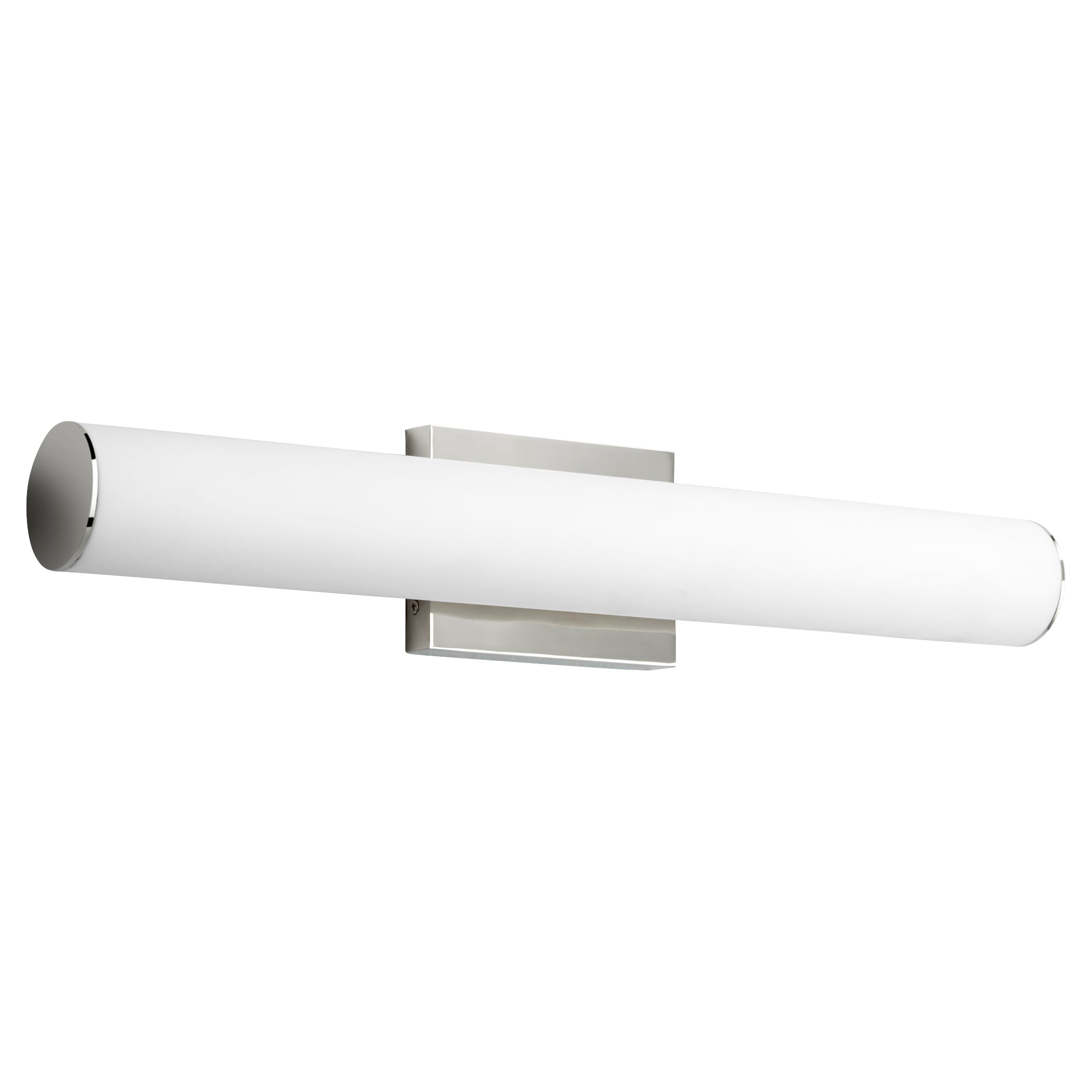 Oxygen Fugit 3 5012 20 Vanity LED Light - 23 Inch Modern Bathroom Mirror Light with Matte White Acrylic Lens, 3000K Warm White, Polished Nickel Finish - Perfect for Makeup Vanity, Dressing Room & Bathroom Lighting