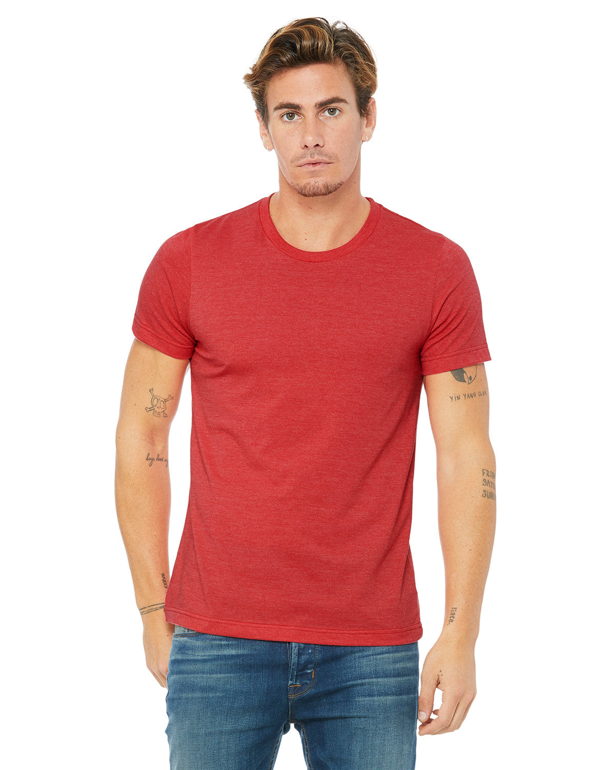 Bella + Canvas 3001CVC Unisex Heather CVC Crew Neck T-Shirt - Soft Cotton Blend for Casual Wear, Workouts & Everyday Comfort