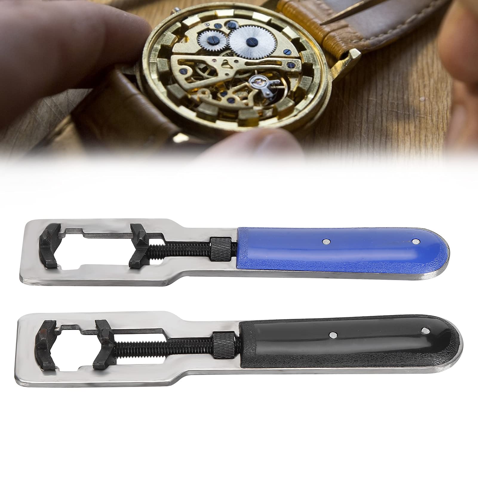 Professional Watch Repair Kit - 2pcs Watch Back Case Opener Wrench & Cover Remover Tools for Watch Battery Replacement & Maintenance | Perfect for Watchmakers, Jewelers & DIY Enthusiasts