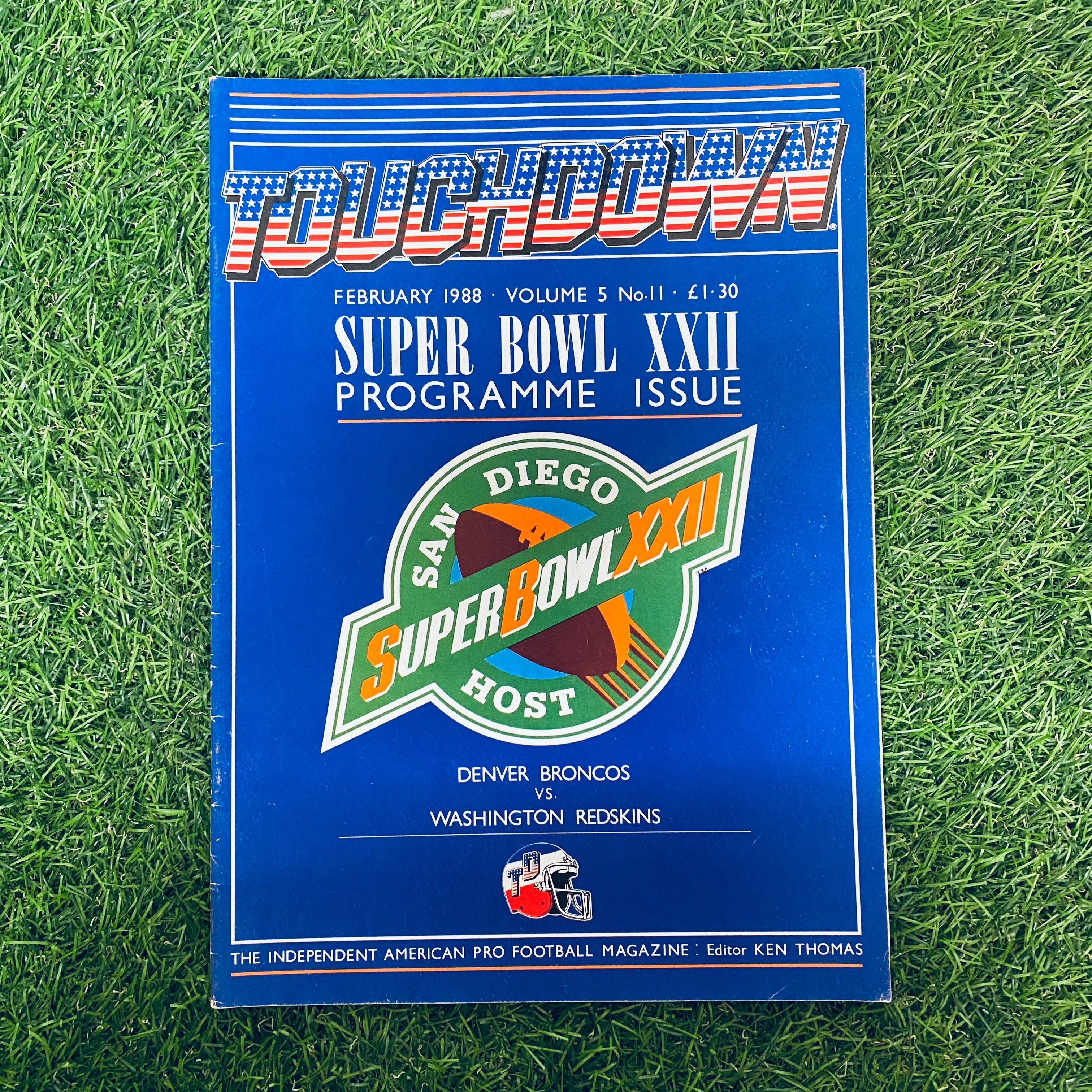 Touchdown Magazine February 1988 Volume 5 No. 11 - Vintage NFL Football Collectible for Sports Memorabilia Enthusiasts | Perfect for Display, Gifts & Nostalgic Collections