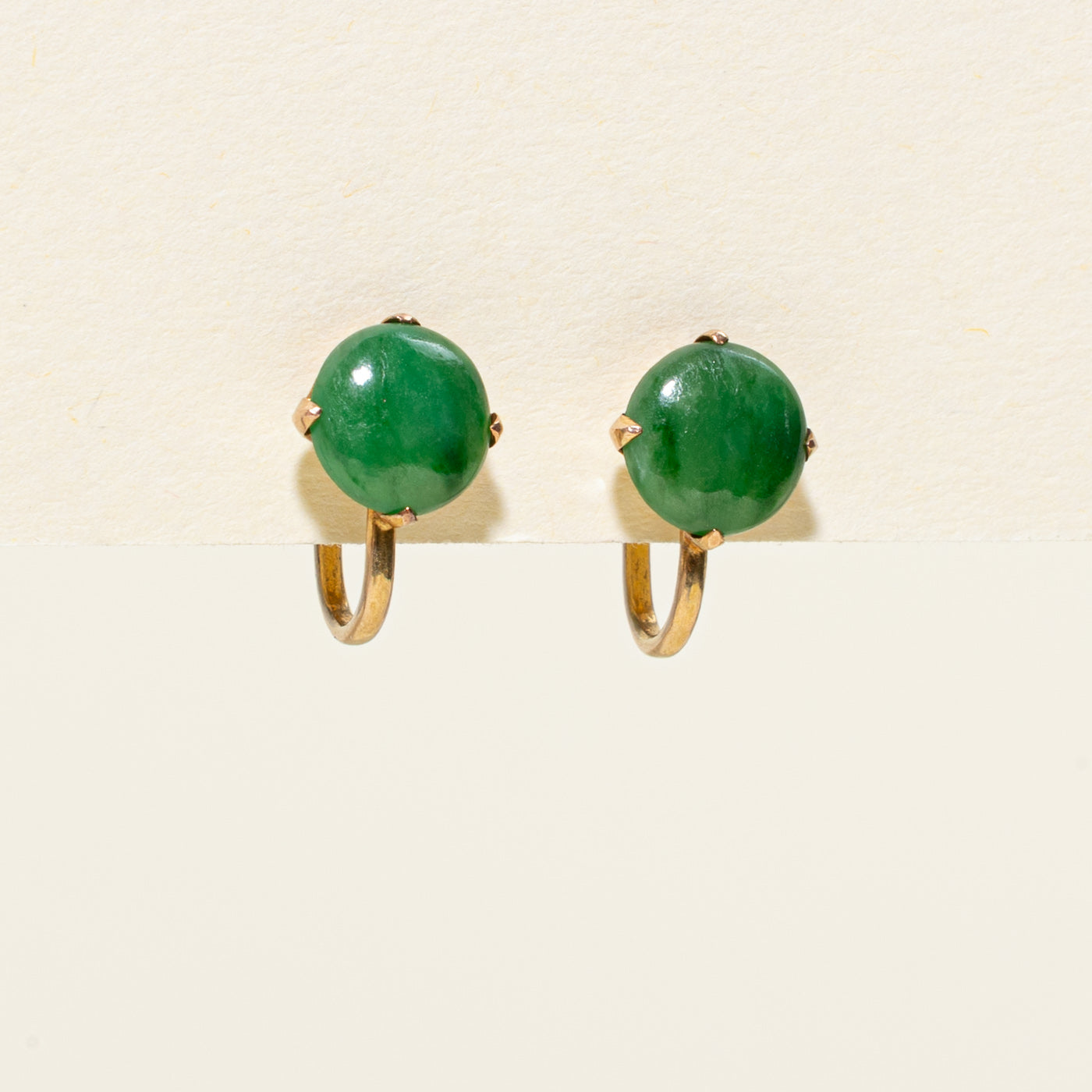 2.00ctw Clip-On Jadeite Earrings for Women - Elegant Non-Pierced Ear Jewelry for Weddings & Special Occasions