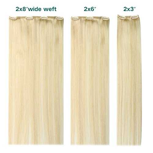 Premium Double Weft Clip-in Human Hair Extensions - 100% Remy Human Hair for Length & Volume | Perfect for Parties, Weddings & Everyday Styling