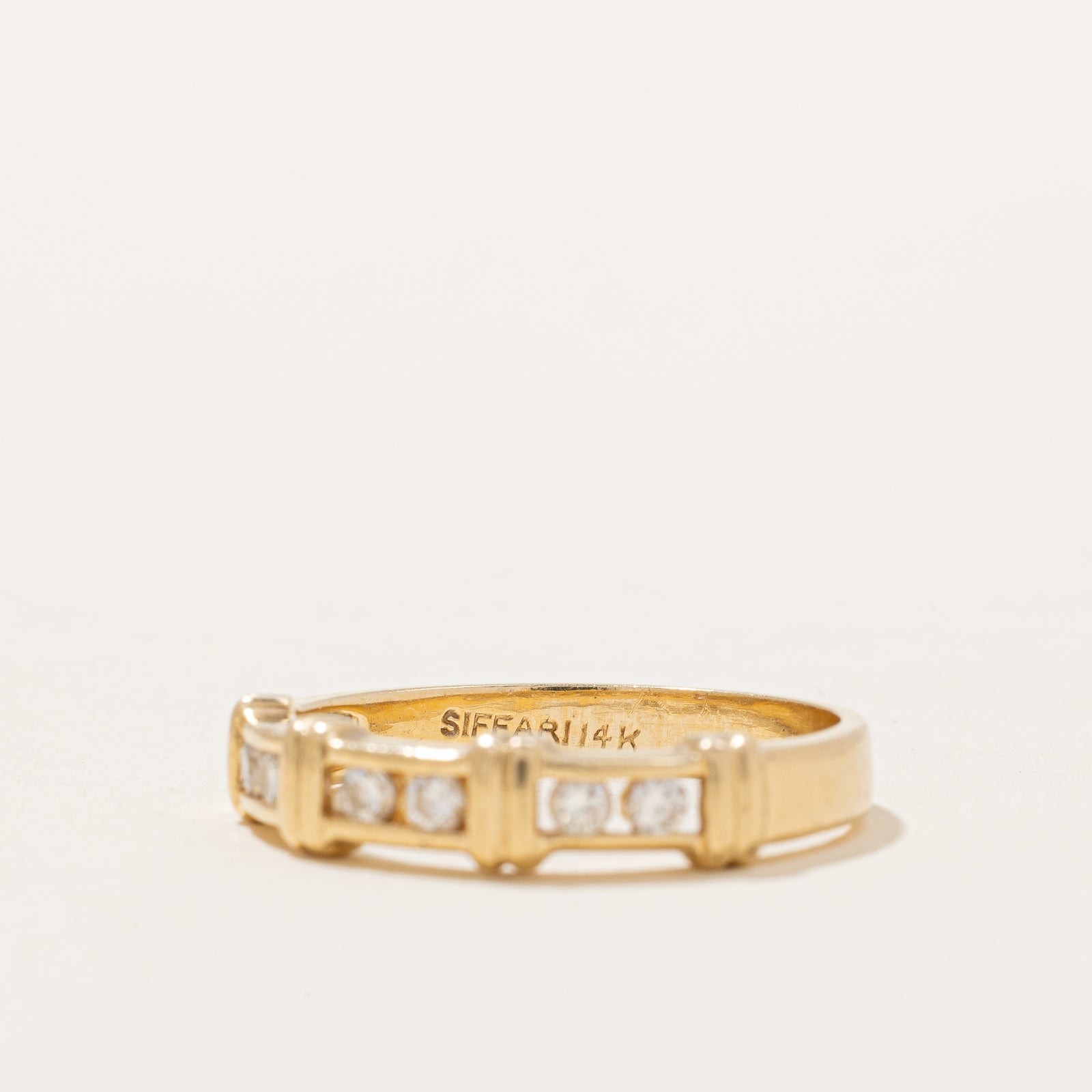0.15ctw Six Stone Diamond Ring - Size 7 | Elegant Wedding Band, Anniversary Gift & Everyday Luxury Jewelry for Women
