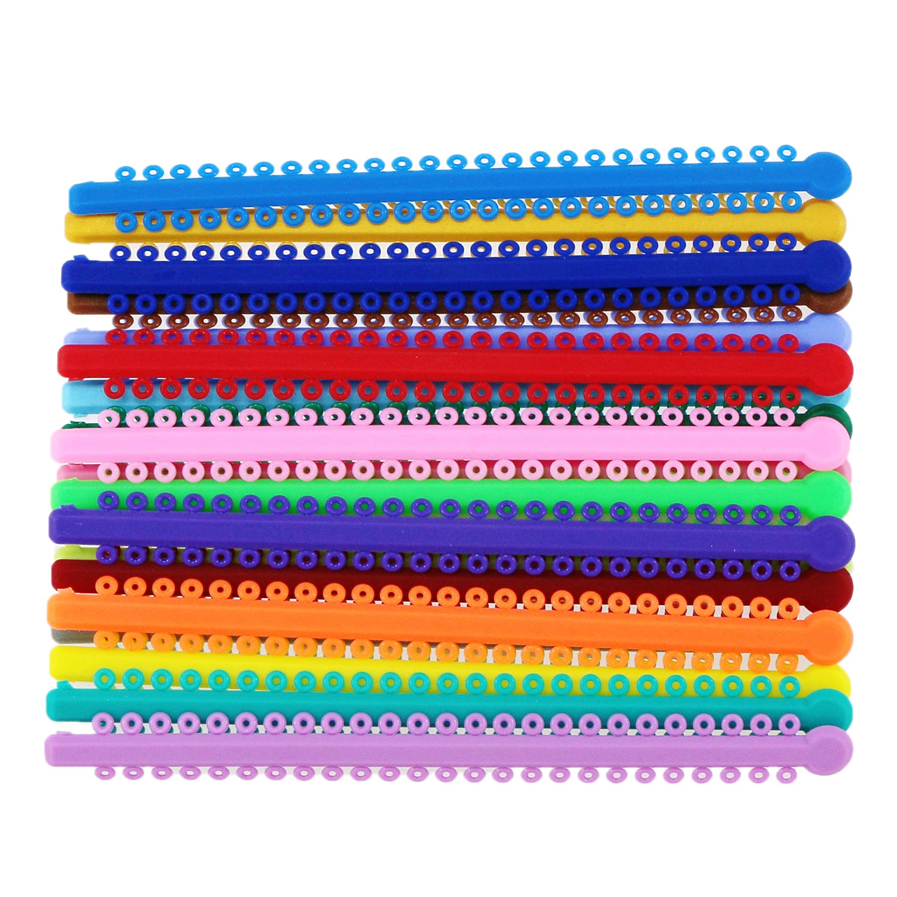 1000Pcs Dental Orthodontic Practice Teeth Model with Elastic Rubber Bands - Mixed Colors for Braces & Orthodontic Training - Perfect for Dentists, Students & DIY Teeth Alignment