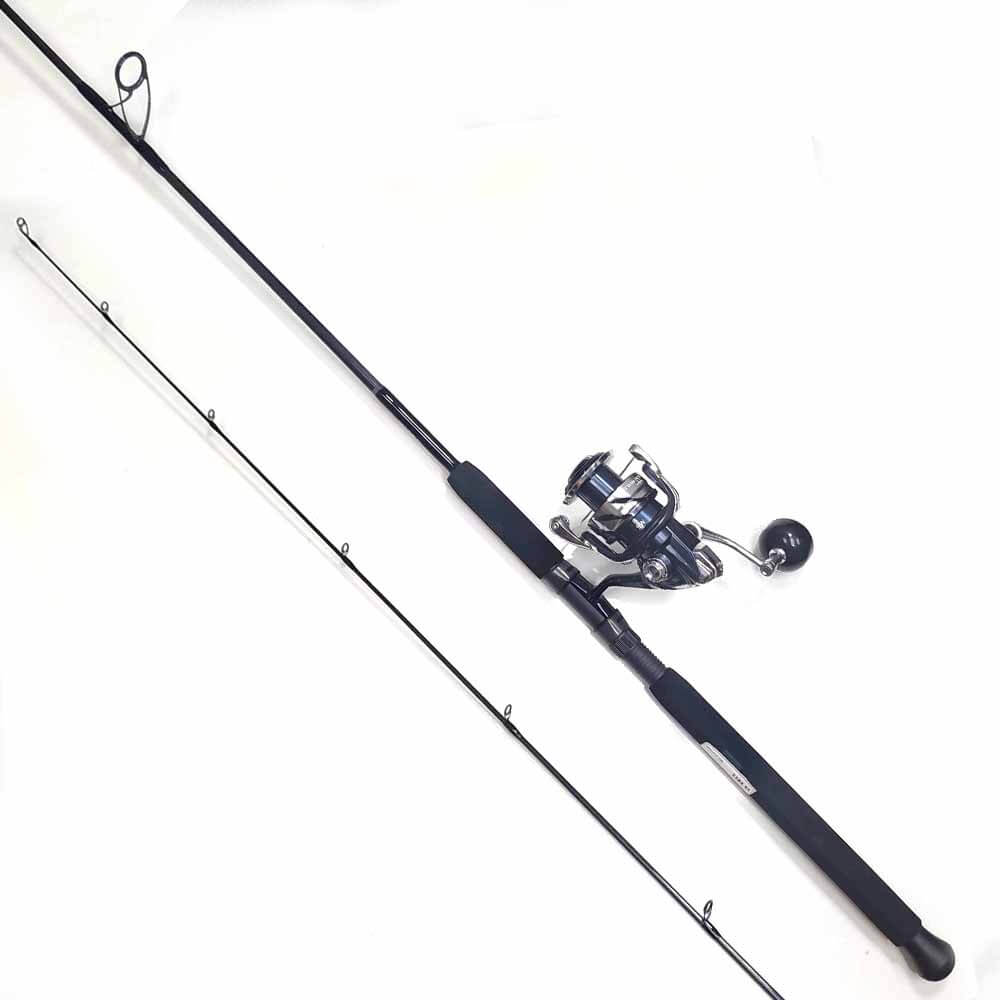 Shimano TwinPower SW C TPSW6000HGC Spinning Reel & Capt Harry's CHS715G Spinning Combo - Saltwater Fishing Gear for Offshore & Inshore Angling