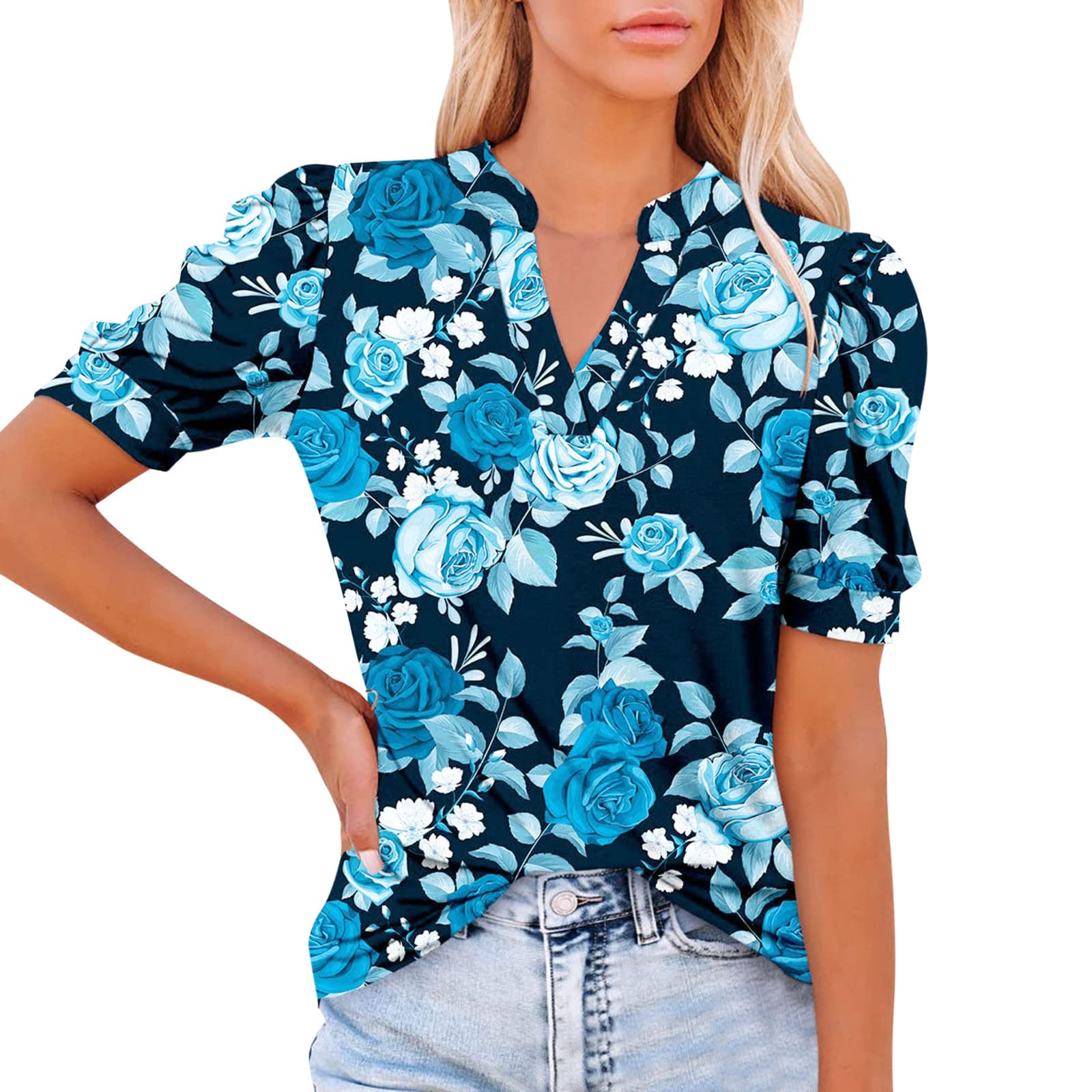 Women's Casual Summer Tops - Short Sleeve Graphic Letter Print T-Shirt | Perfect for Beach Outings, Weekend Wear & Casual Fashion