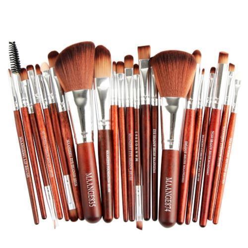 22 Piece Professional Makeup Brush Set - Soft Synthetic Bristles for Foundation, Blending, Eyeshadow - Perfect for Makeup Artists & Beginners (Home Use, Travel, Professional Kit)