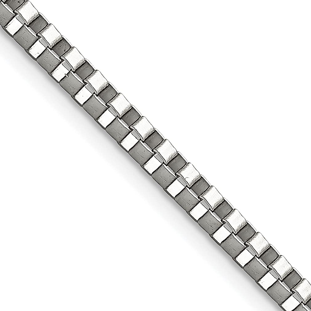 ICE CARATS 3.2mm 22 Inch Stainless Steel Box Chain Necklace for Women - Elegant Pendant Charm Jewelry Gift for Her - Perfect for Daily Wear, Special Occasions & Anniversary Gifts