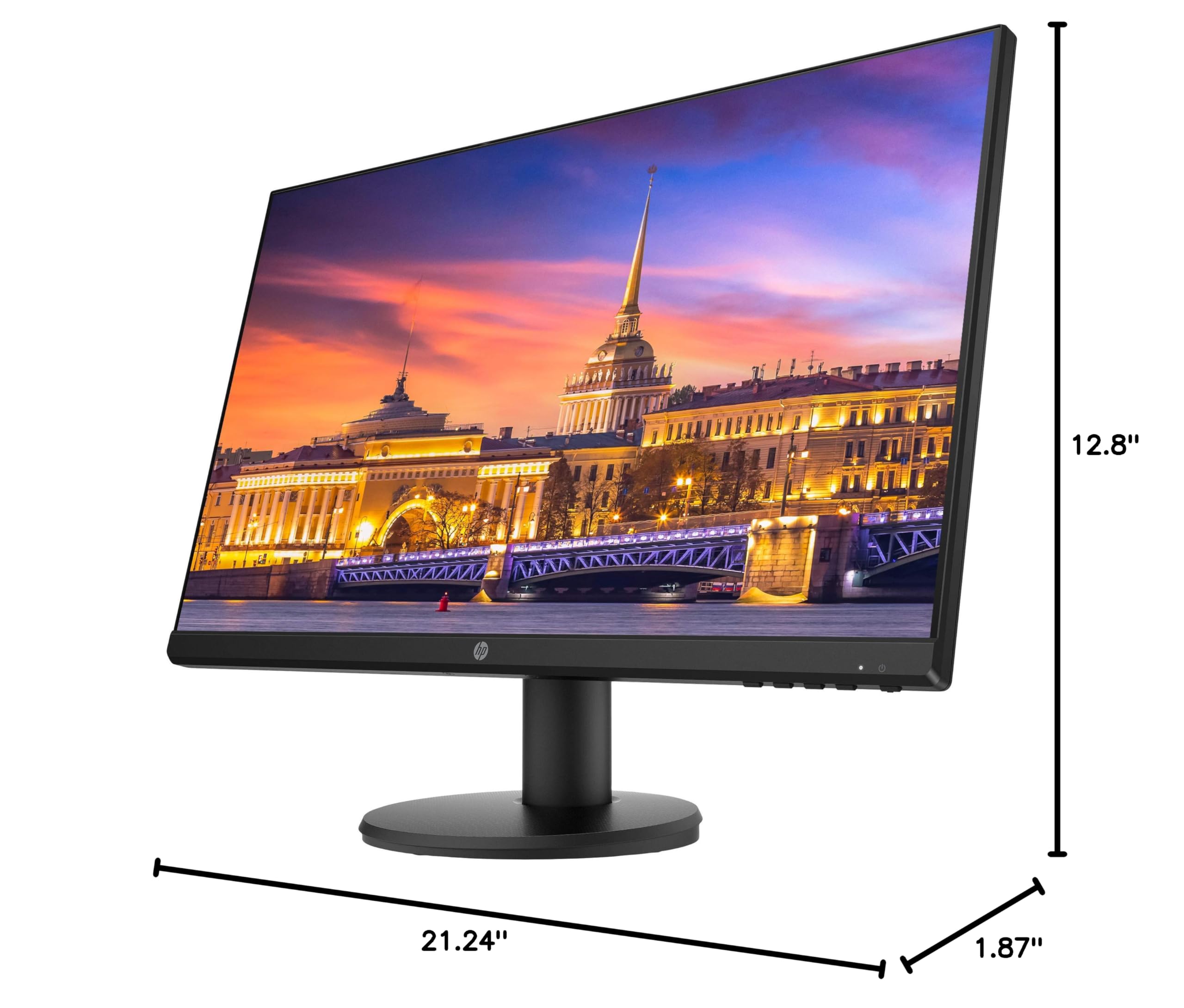 HP P24v G4 24-Inch IPS LED FHD 1080p Backlit Computer Monitor 2-Pack Bundle with Adjustable VESA Monitor Stand - Dual Screen Setup for Home Office, Gaming & Productivity Workstations