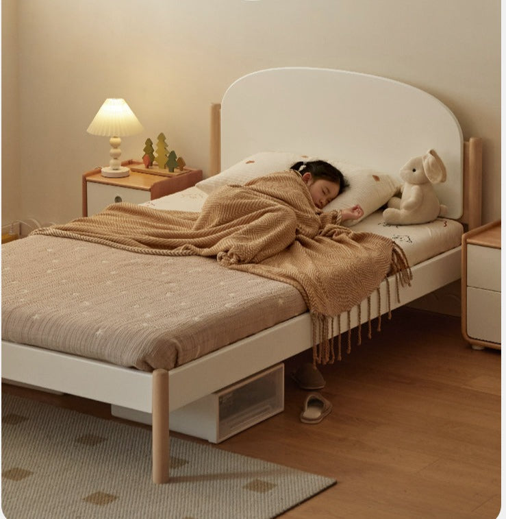 Solid Wood Poplar Kids Bed for Boys & Girls - Durable & Safe Children's Bedroom Furniture for Toddler to Teen Years