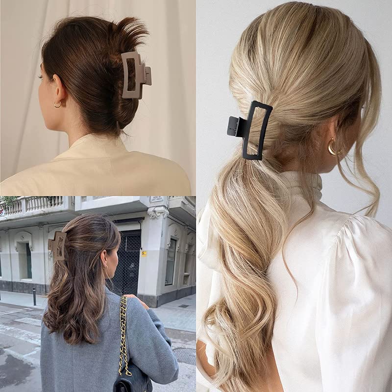 Staila 3-Piece French Hair Claw Clips for Thick Hair - Sturdy & Secure Hair Accessories for Women & Girls - Perfect for Updos, Ponytails & Everyday Hairstyles