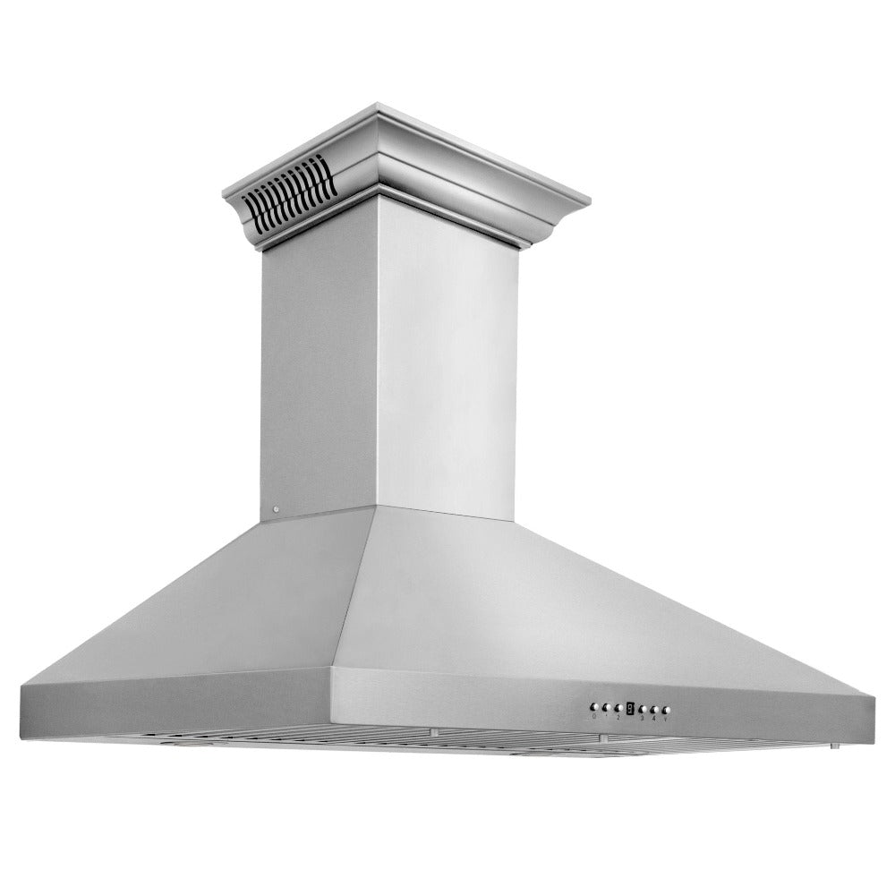 ZLINE KL3CRN BT Stainless Steel Ducted Wall Mount Range Hood with Built-in CrownSound Bluetooth Speakers - Perfect for Modern Kitchens & Open-Concept Living Spaces