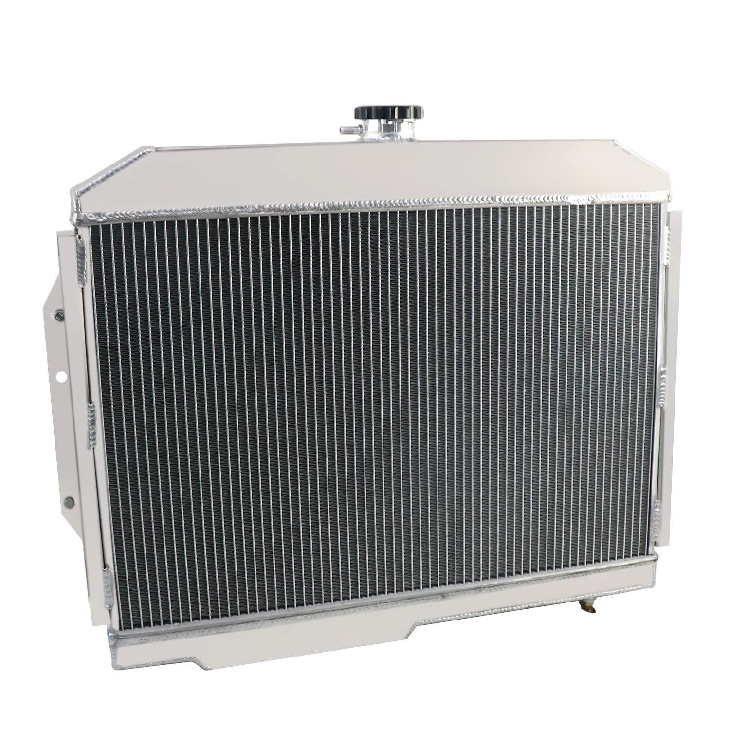 1958-1974 AMC Rambler Javelin AMX SST DPL V8 3 Row Aluminum Radiator with Cooling Fan Shroud - High Performance Cooling Upgrade for Classic Muscle Cars & Hot Rods