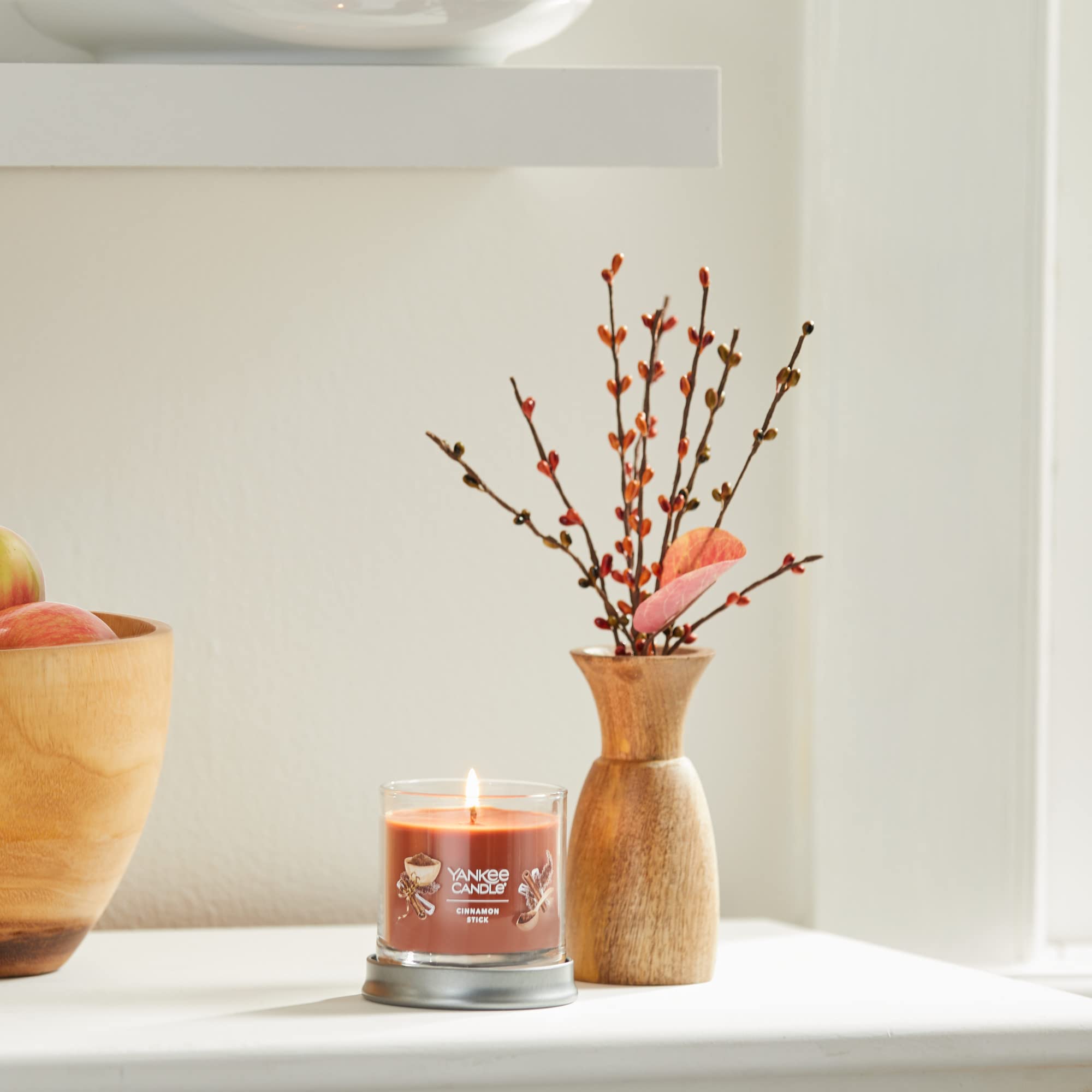 Yankee Candle Cinnamon Stick Scented - 4.3oz Small Tumbler Single Wick Candle, 20+ Hours Burn Time | Home Decor, Gift Idea, Relaxation & Aromatherapy