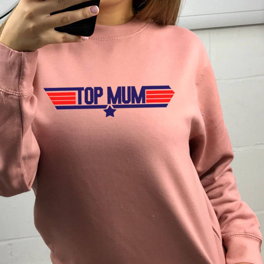 CLR Top Mum Movie Sweatshirt - Comfortable Women's Pullover Hoodie for Casual Wear, Movie Nights & Mother's Day Gifts