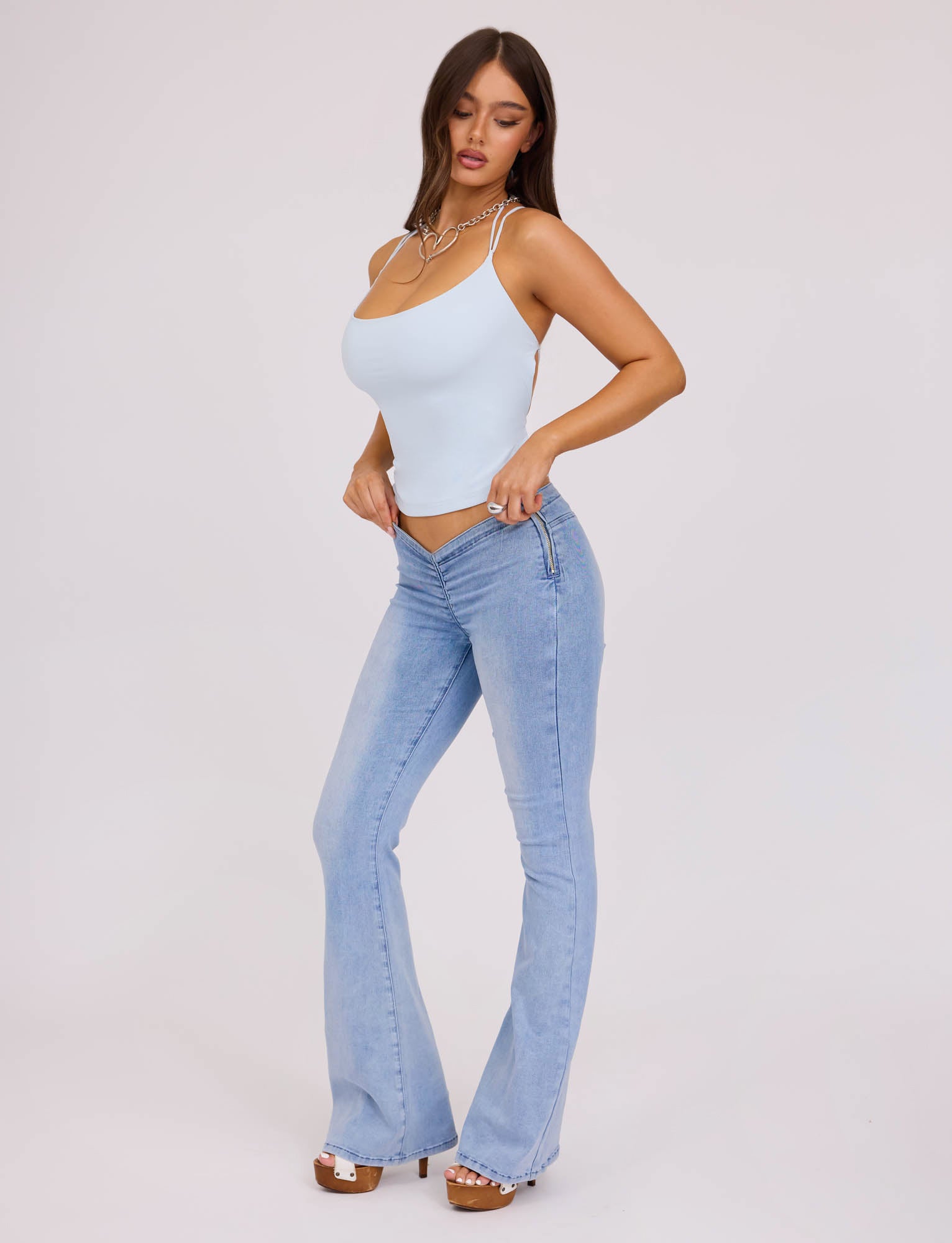 ZAIDA Women's Casual Top in Pastel Blue - Soft & Comfortable Blouse for Everyday Wear | Perfect for Work, Outings & Relaxing