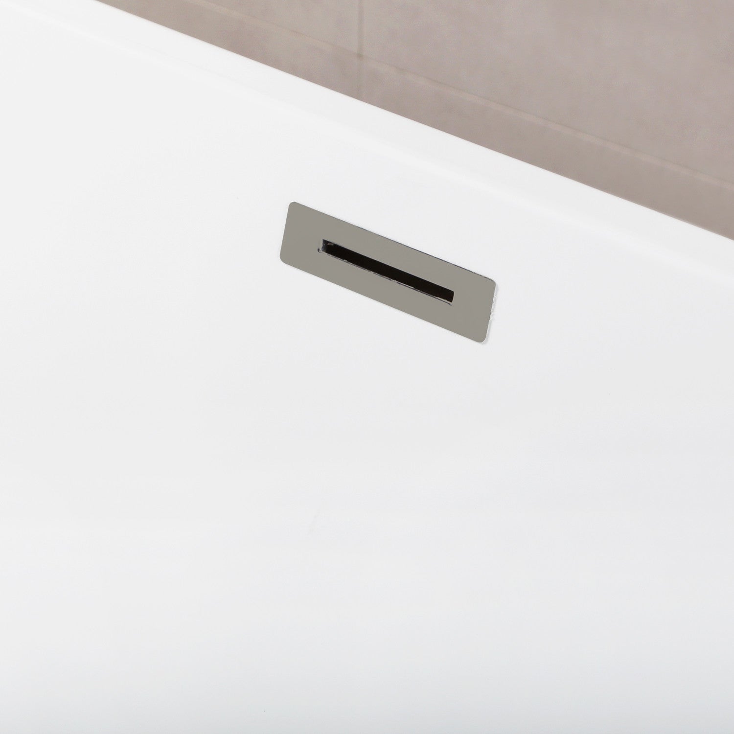 Aqua Eden 71 Inch Acrylic Oval Rectangular Double Ended Pedestal Bathtub - Glossy White with Brushed Nickel Finish - Freestanding Soaking Tub for Luxury Bathroom & Spa Relaxation at Home