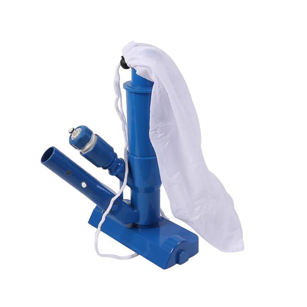 Portable Dust Remover Vacuum Brush with Telescopic Rod - Blue Cleaning Set for Swimming Pool, Household & Car Detailing | Multi-Surface Sweep Broom for Floors, Tiles & Hard-to-Reach Areas