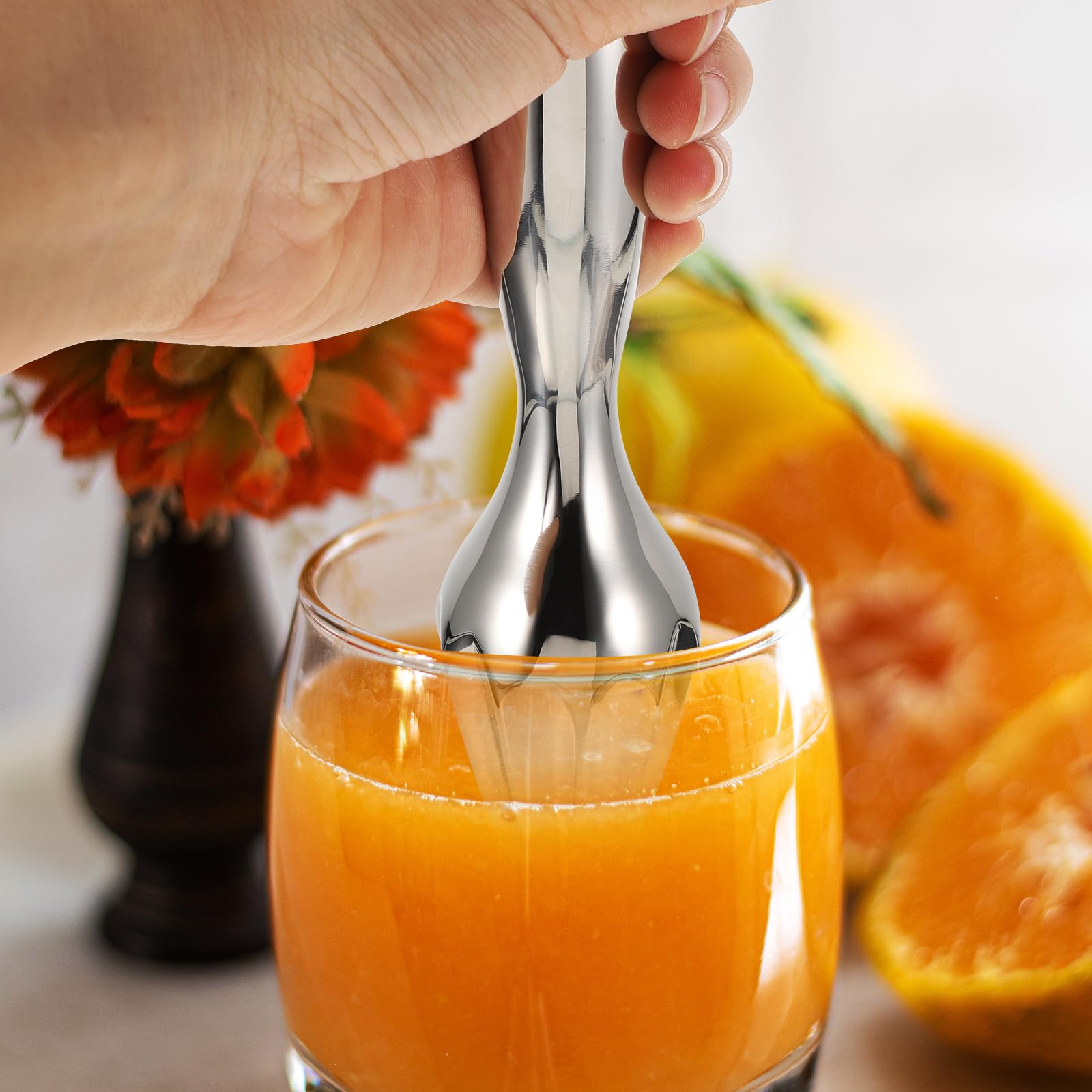 Premium Stainless Steel Citrus Reamer - Handheld Lemon Squeezer & Manual Juicer for Orange, Lime, Lemon - Ergonomic Kitchen Tool for Fresh Juice Extraction - Perfect for Home, Bar, Cafe & Cocktail Making