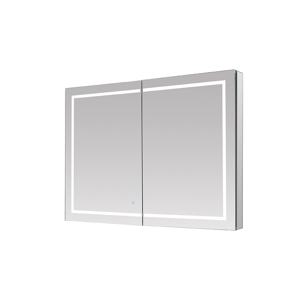 Aquadom Royale Plus 48x30 Inch LED Lighted Bathroom Medicine Cabinet - Modern Mirror with Storage for Shaving, Makeup & Essentials