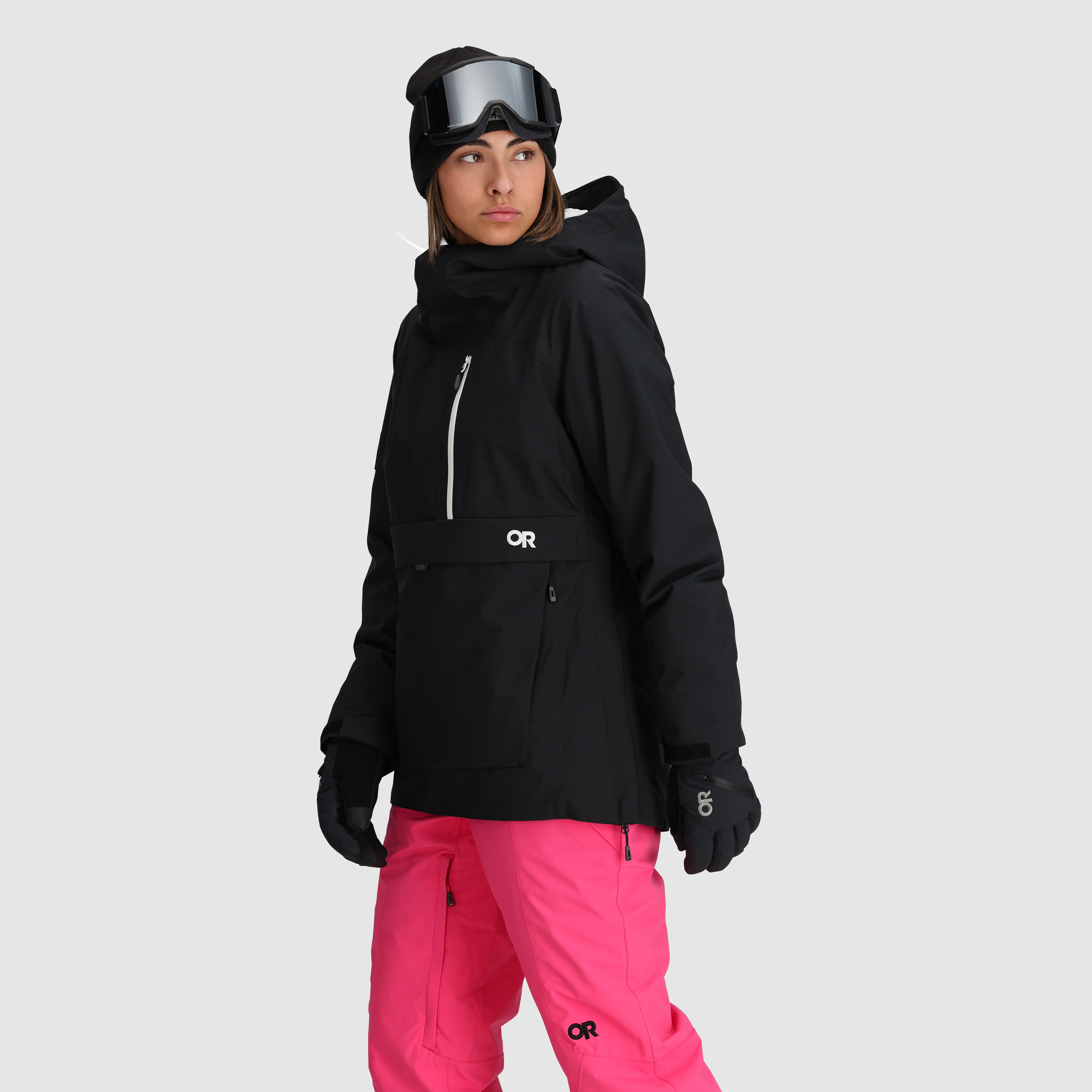 Women's Waterproof Snowcrew Anorak Jacket - Winter Windproof Ski Coat for Outdoor Activities & Snowboarding