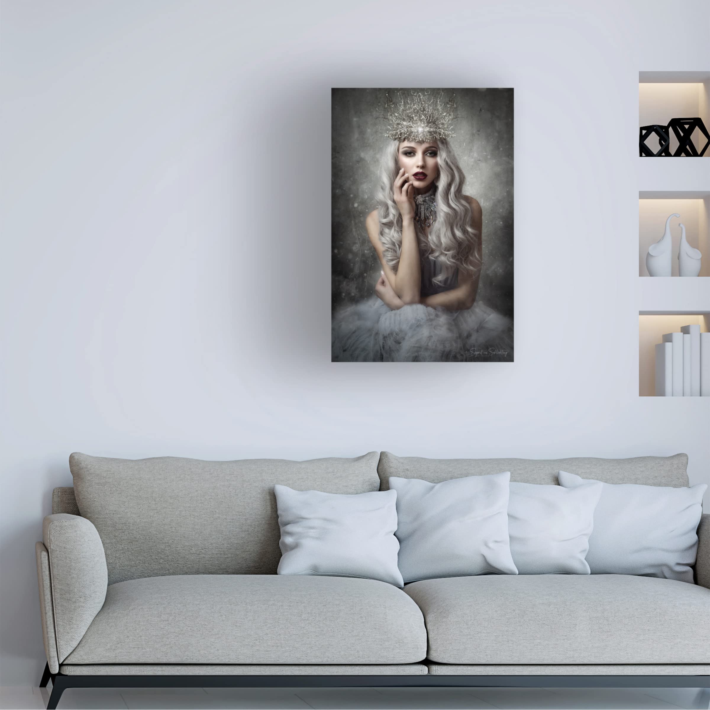 Trademark Fine Art 'Ice Princess' Canvas Art by Siegart - Elegant Disney Princess Wall Decor for Bedroom, Living Room & Nursery