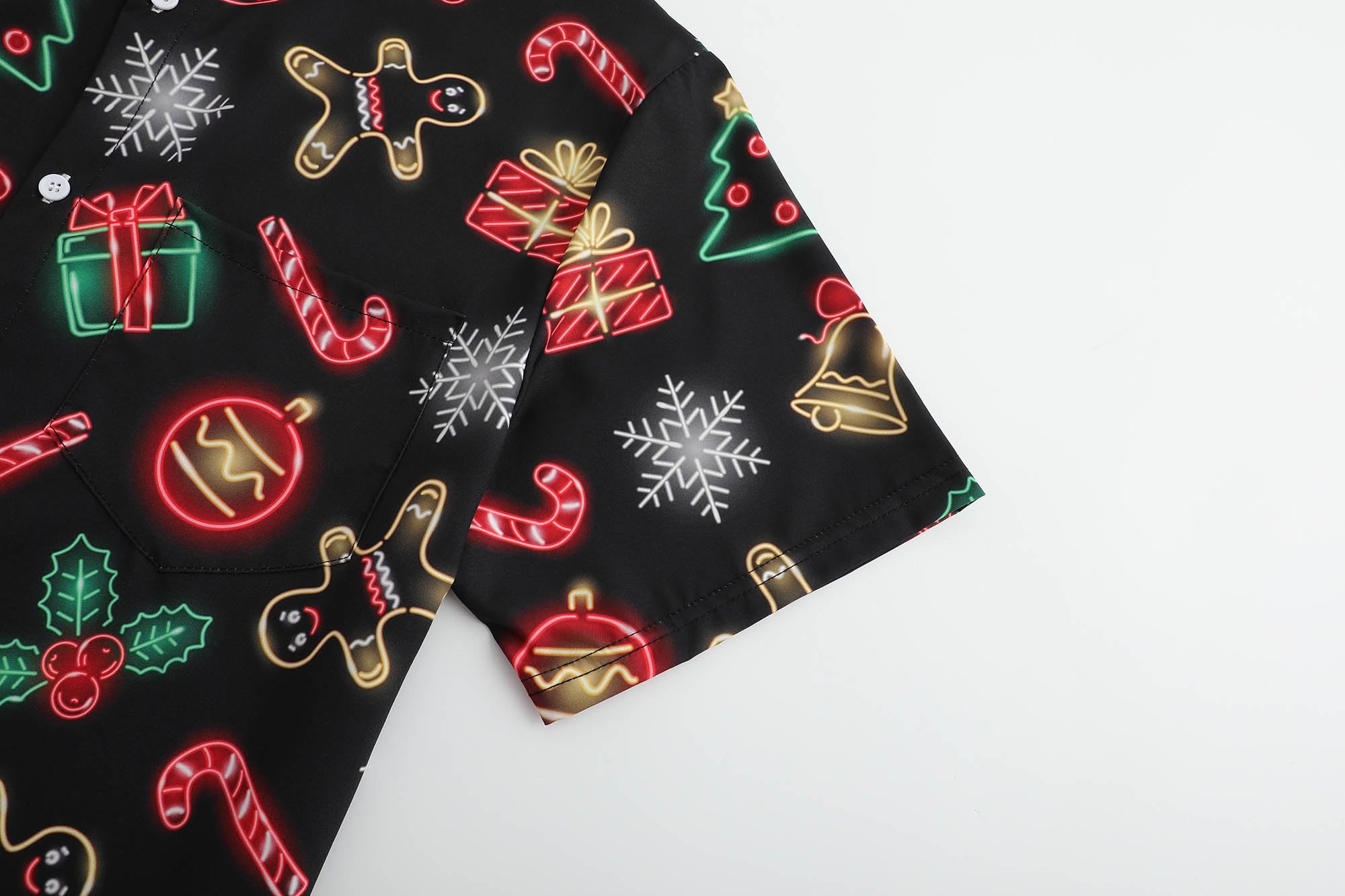 Men's Christmas Hawaiian Shirts - Casual Short Sleeve Button Down Shirts for Holiday Parties & Summer Vacations