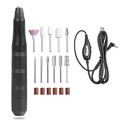 Professional Electric Nail Drill Kit - 20000RPM Manicure Pedicure Machine for Acrylic & Gel Nails, Compact Nail File for Beginners & Experts (Black) | Perfect for Home Salon, Nail Art & DIY Nail Care