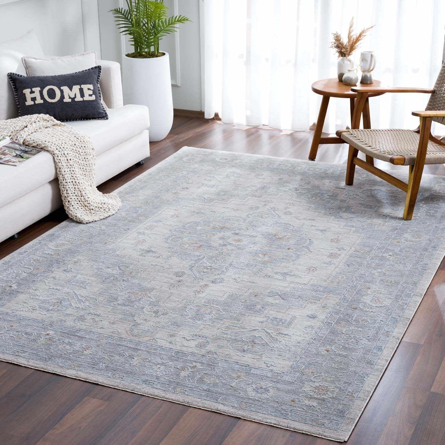 Traditional Hauteloom Semaphore Area Rug - Light Gray, Gray, Medium Gray - 2'7