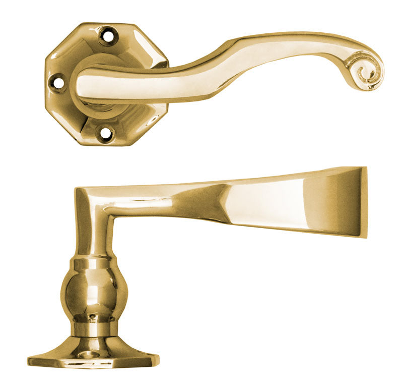 Albert Karlsson 1210 Solid Brass Door Handle - Premium Quality for Home & Office Doors | Perfect for Interior & Exterior Use