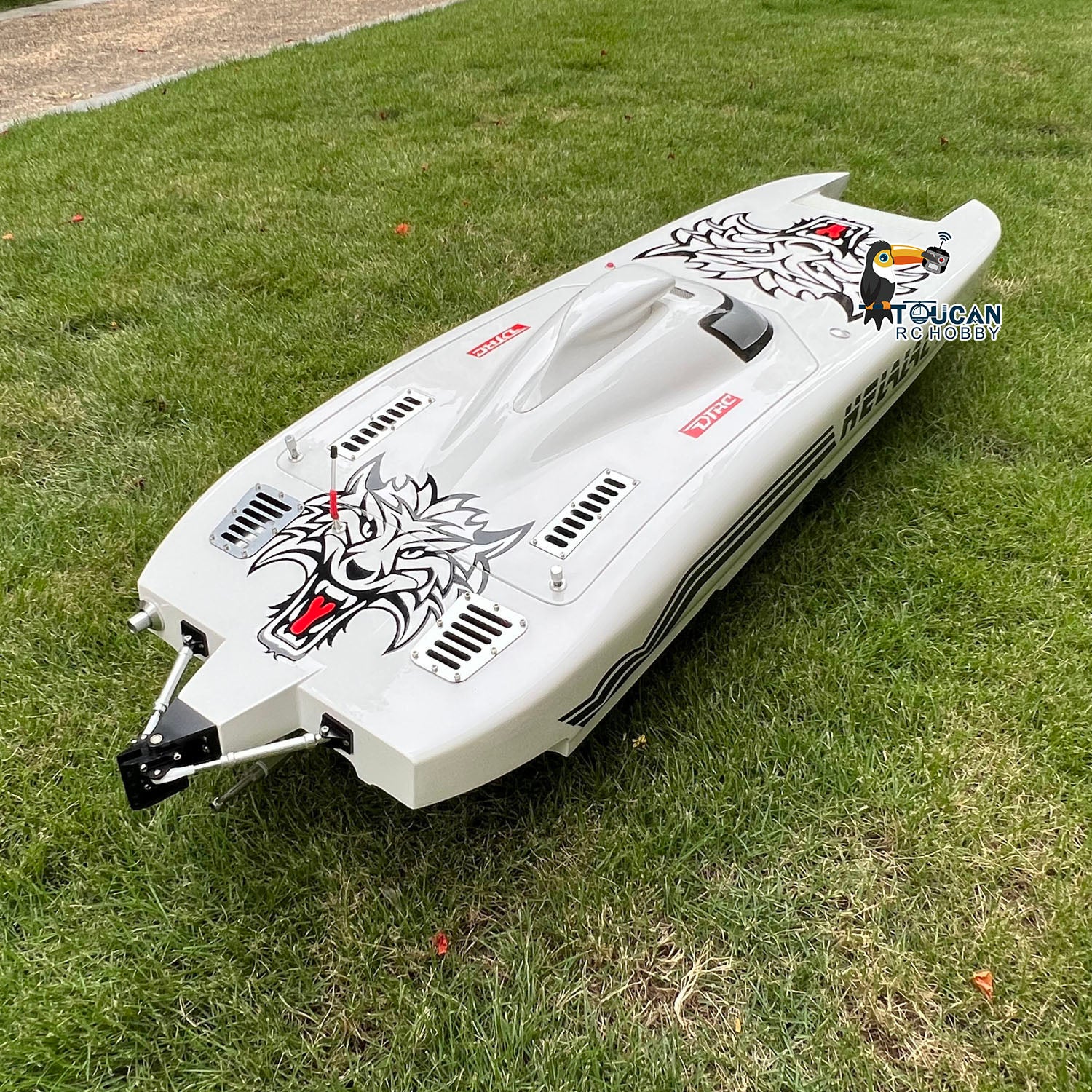G30E 30CC Gas-Powered Fiberglass RC Racing Boat DIY Kit - 65-70km/h High Speed, ARTR (Almost Ready to Run) with Engine & Shaft Mount (1300x360x220mm) - Perfect for Competitive Racing, Lake & Ocean Performance, Hobby Enthusiasts