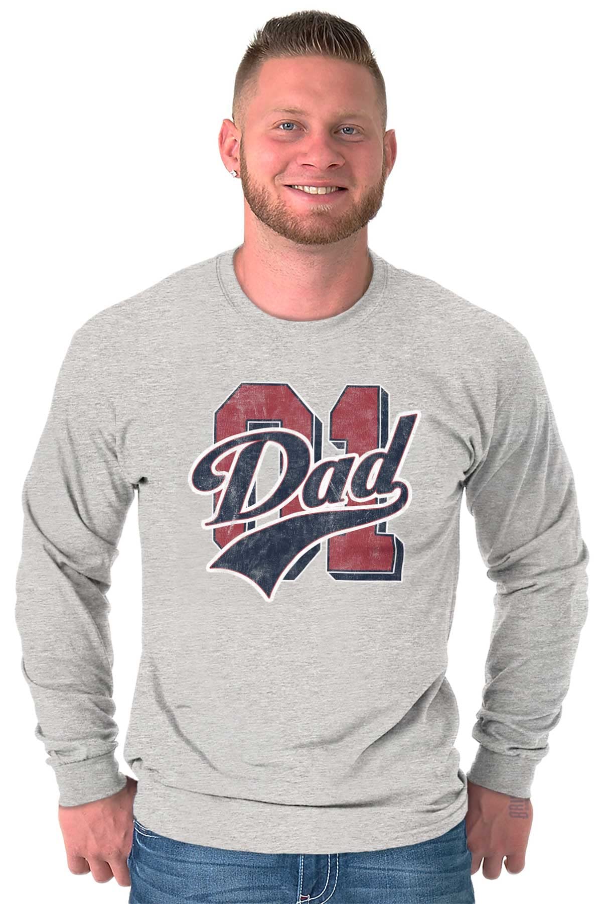 No.1 Dad Worlds Greatest Mens Long Sleeve T-Shirt - Premium Cotton Father's Day Gift for Him - Perfect for Birthday, Anniversary & Family Gatherings