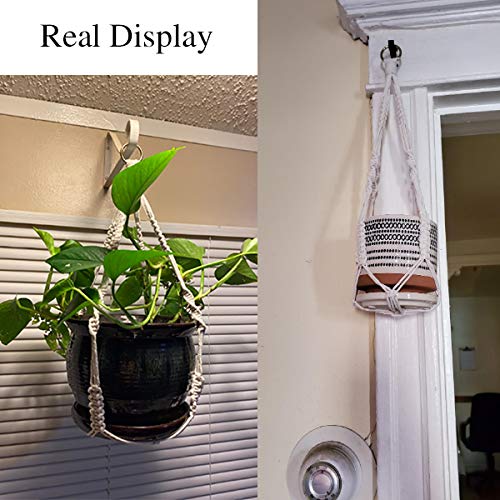 2 Pack Macrame Plant Hangers for Indoor & Outdoor - 20 Inch Handmade Cotton Hanging Planters with Rings for Wall & Ceiling Decor | Perfect for Boho Home, Garden, Patio, and Balcony Plant Display