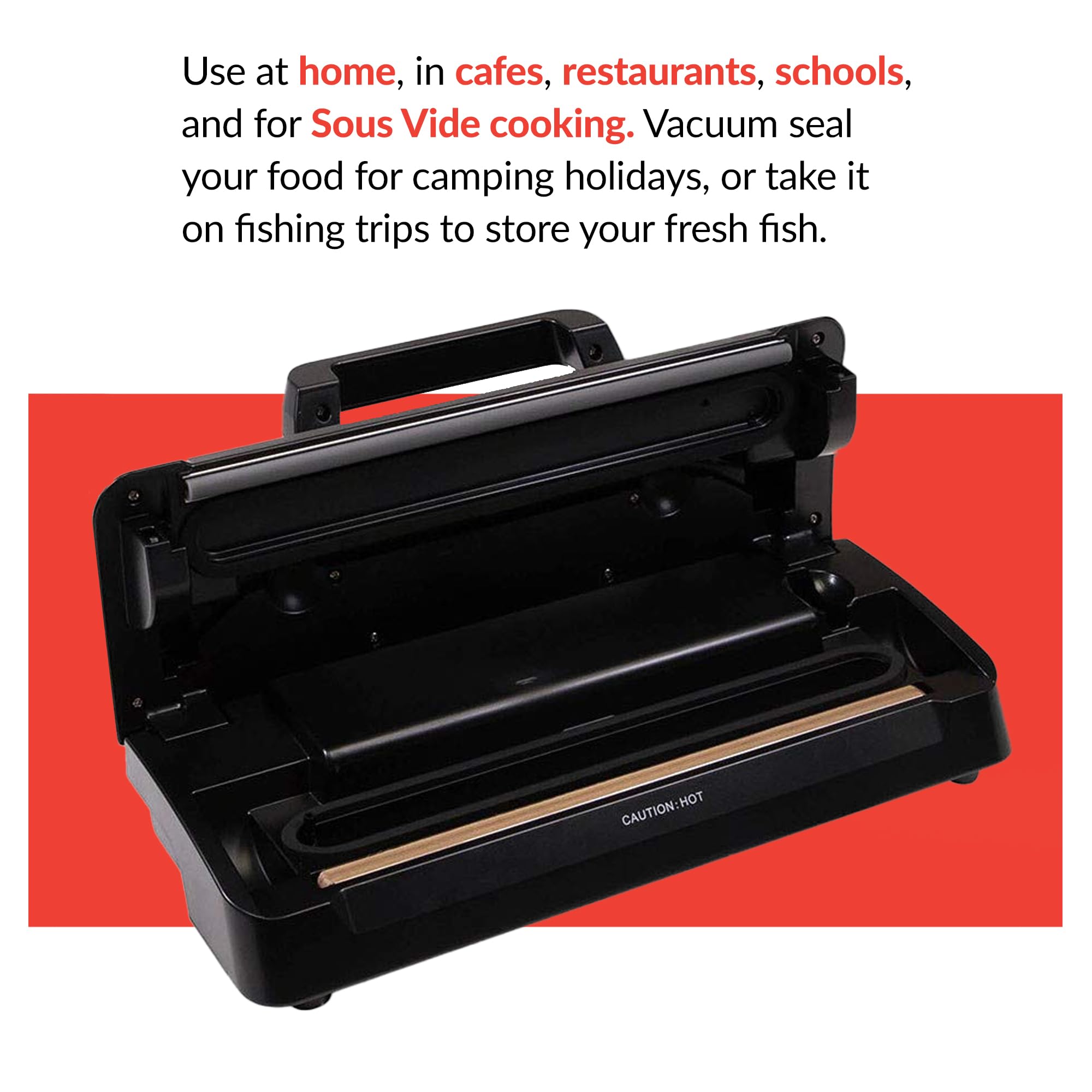 Sous Vide Vacuum Sealer Machine - 30cm Wide Bag Sealer for Home & Commercial Use | Food Preservation System for Sous Vide Cooking, Meal Prep & Storage | Perfect for Kitchens, Restaurants, Cafes & Food Businesses
