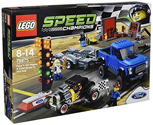 LEGO Speed Champions Ford F-150 Raptor & Model A Hot Rod Building Kit (75875) – Collectible Car Model Set for Kids & Adults, Perfect for Racing Play and Display