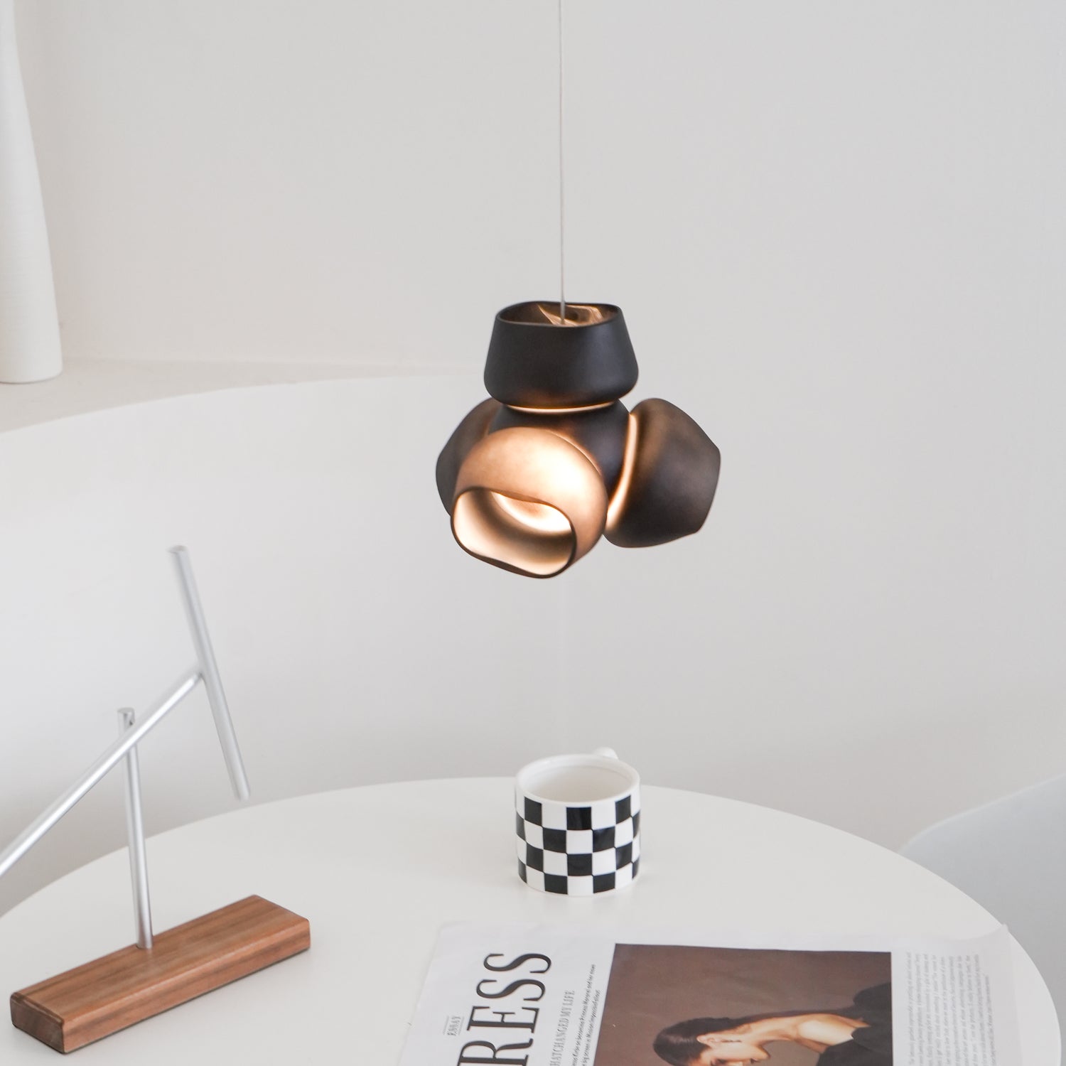 Modern Bubbles Cluster Pendant Light - 6-Light Glass Chandelier for Dining Room, Kitchen Island & Living Room Decor - Elegant Ceiling Lighting Fixture for Home & Office