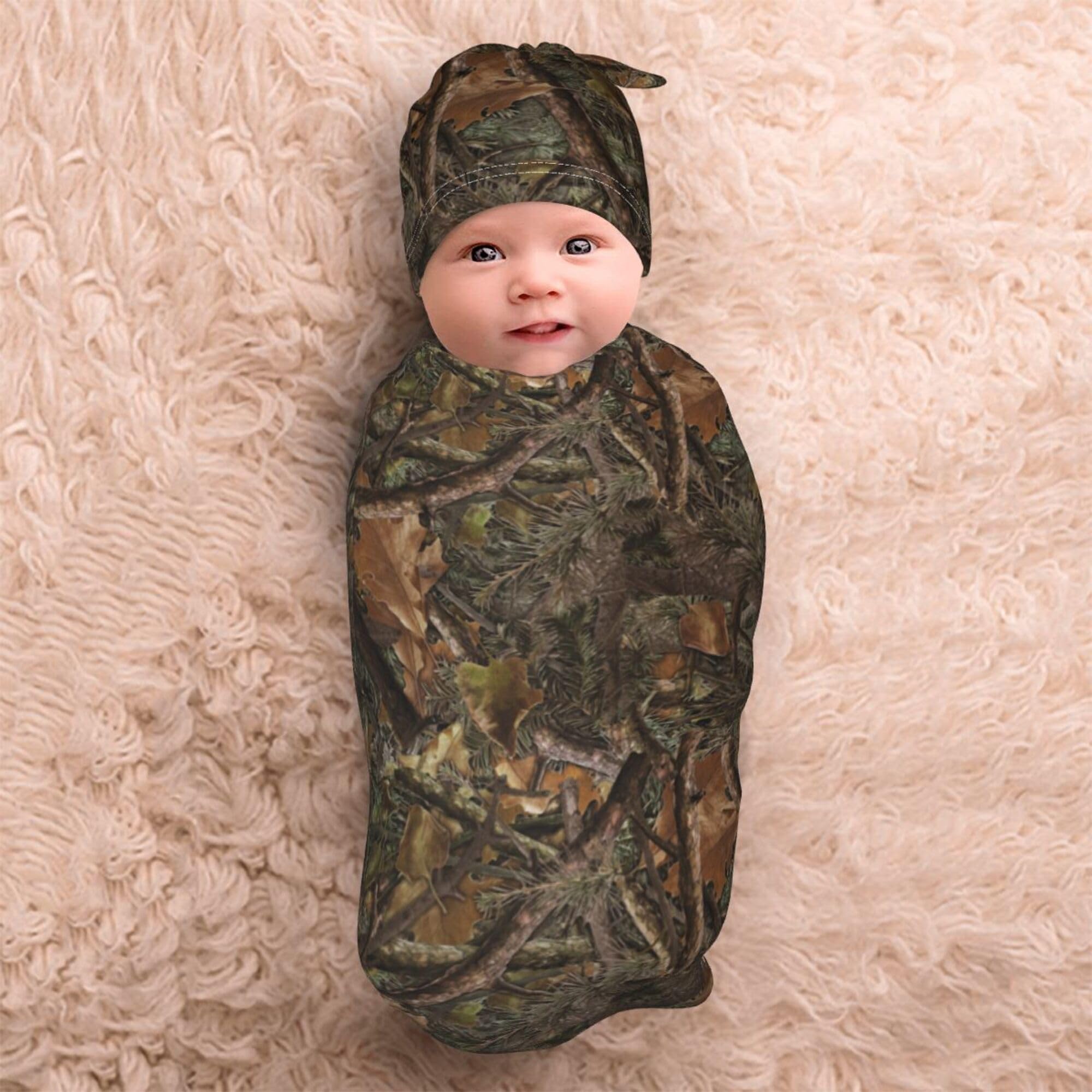 Camo Swaddle Blanket - Soft Baby Sleeping Bag for Newborns | Unisex Camo Swaddling Sack | Perfect for Nursery, Travel & Newborn Photography