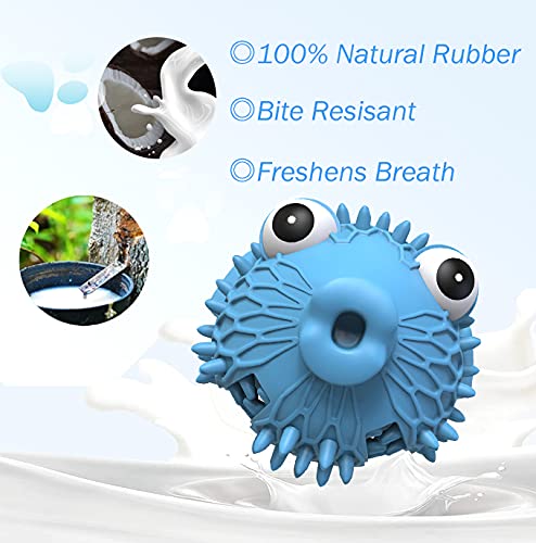 Durable Natural Rubber Dog Chew Toy for Aggressive Chewers - Large & Medium Breed Teeth Cleaning Squeaky Toy with Milk Flavor | Anxiety Relief & Slow Feeder Puzzle for Dogs | Perfect for Teething, Boredom Relief & Dental Health