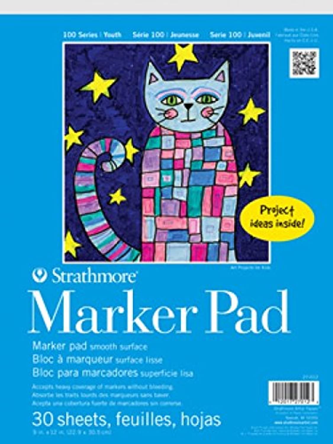 Strathmore 27-012 Marker Pad - 30 Sheets, 9x12 Inches - Premium Sketch Paper for Artists, Designers & Illustrators - Ideal for Markers, Pens & Mixed Media Art Projects