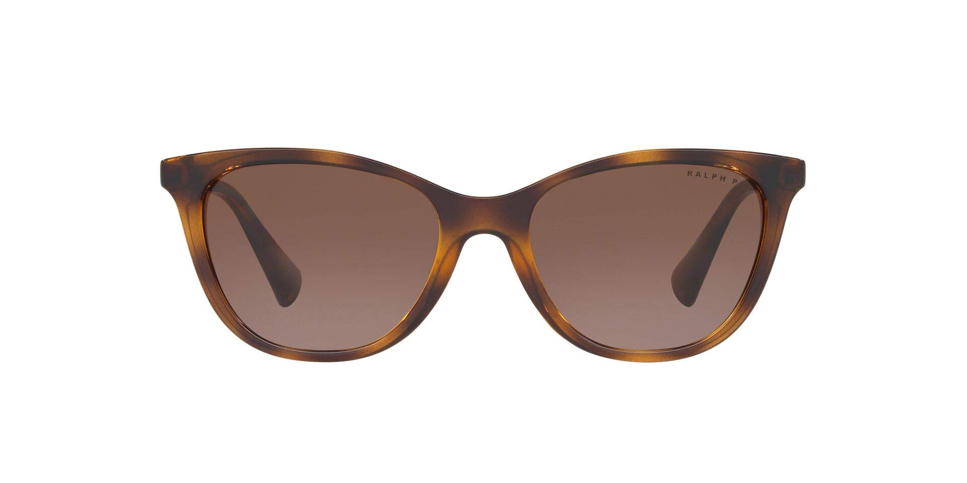 Ralph by Ralph Lauren Women's RA5259 Pillow Sunglasses - Dark Havana/Brown Gradient Polarized Lenses, 54mm - Perfect for Beach, Driving & Outdoor Activities