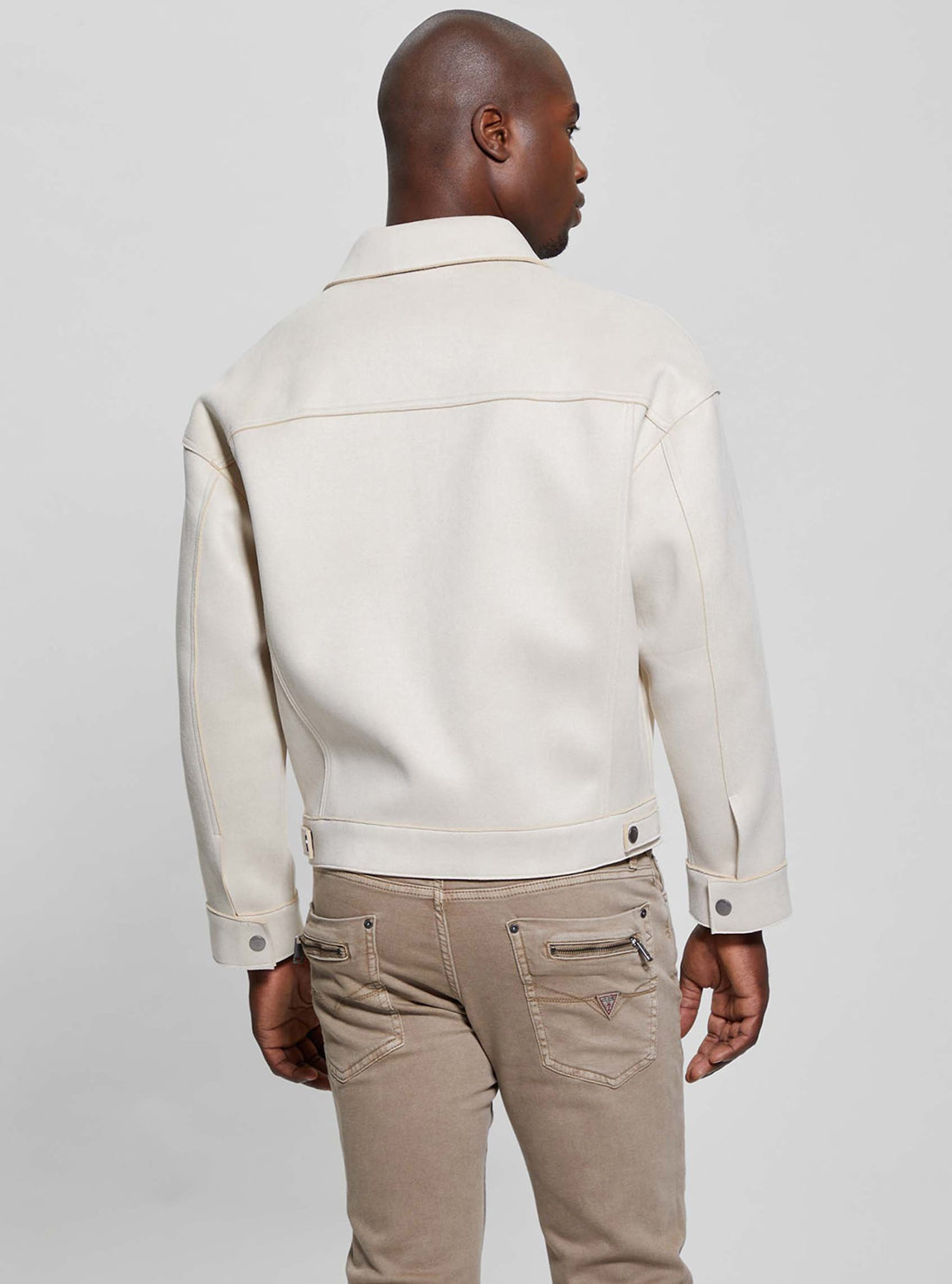 Beige Baldwin Faux Suede Jacket for Women - Soft Vegan Leather Coat with Zipper Closure | Perfect for Fall Fashion, Casual Outfits & Date Nights
