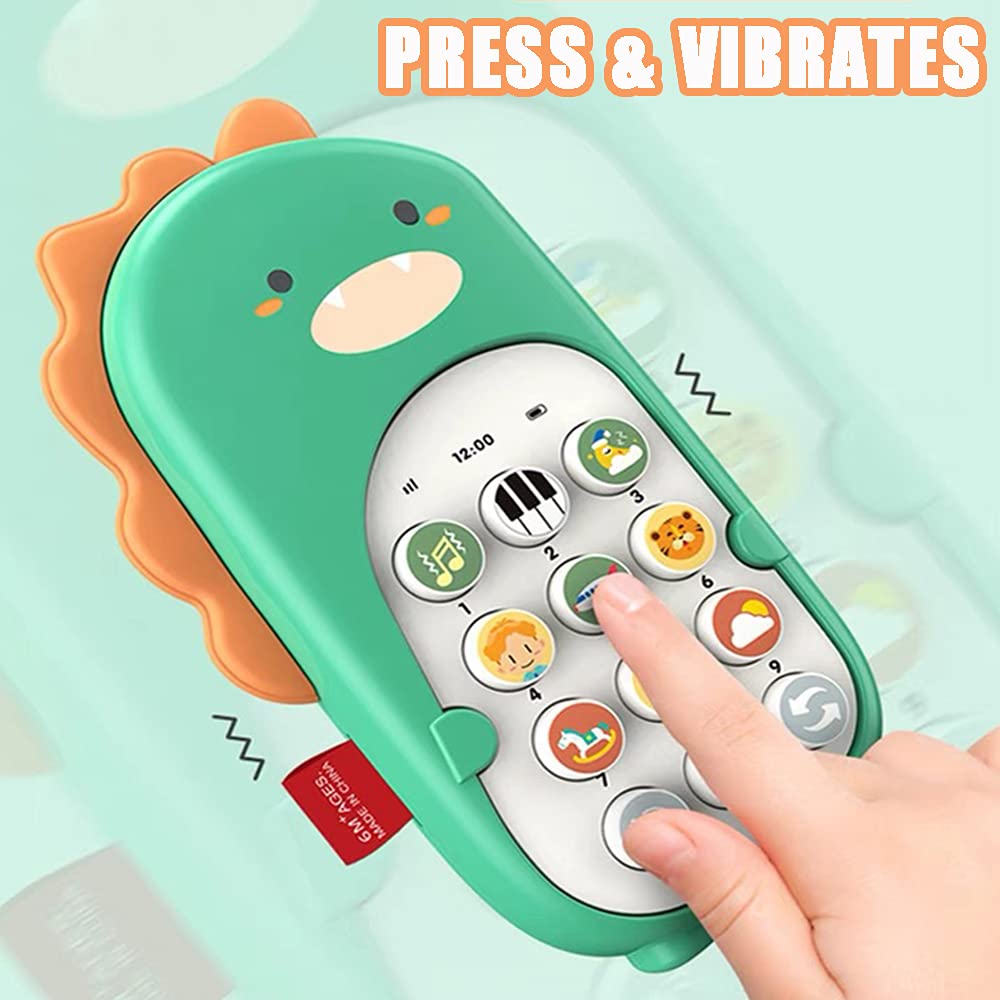 Soft Baby Cell Phone Toy with Lights & Music - Educational Teething Toy for 6-18 Month Olds - Musical Learning Phone for Toddlers Age 1+ | Perfect for Soothing Gums, Early Learning & Pretend Play