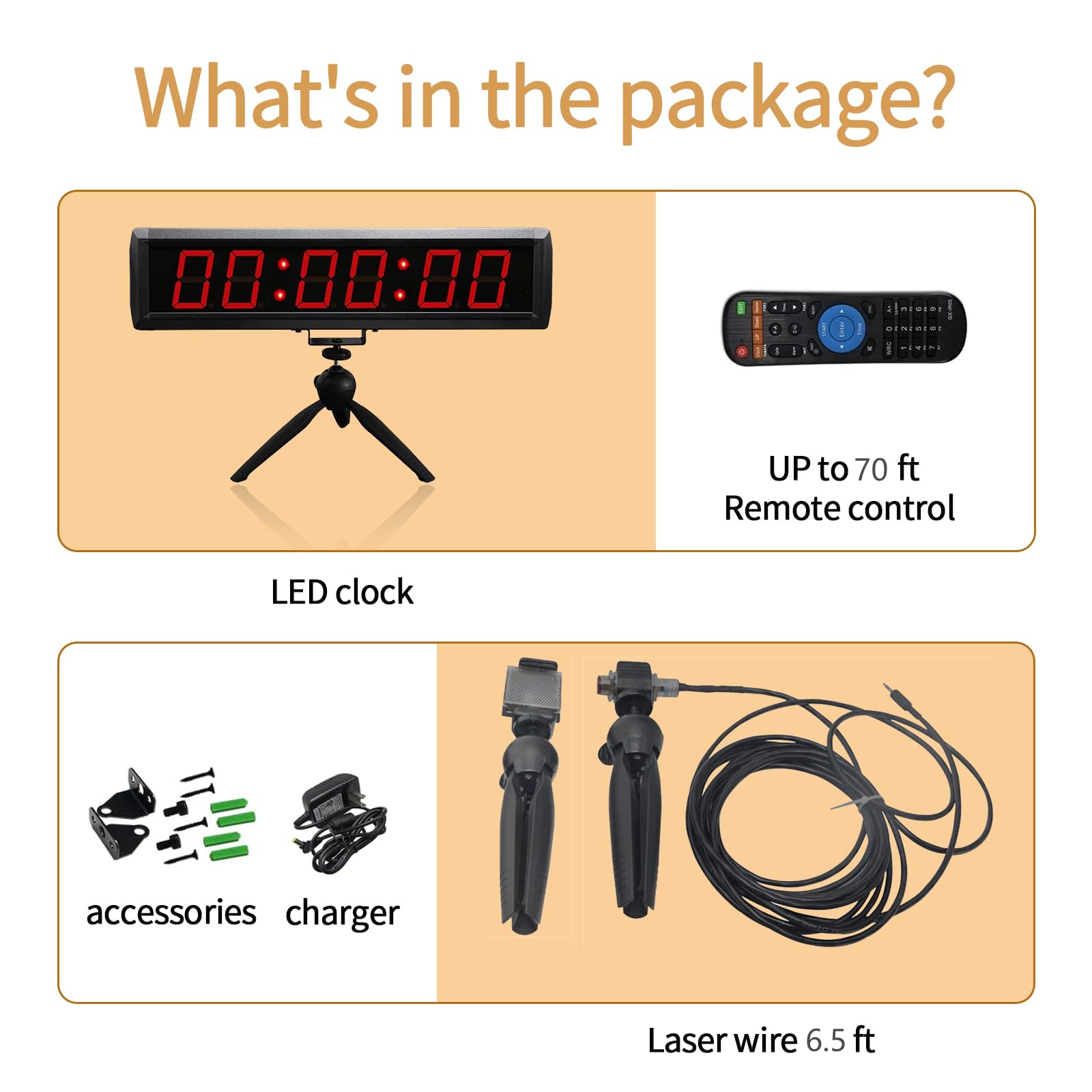 Indoor Wired Laser Timer - Professional LED Stopwatch for Training, Racing & Sports | Track & Field Running Timer for Sprints, Skating, Biking & Motorcycle Racing | Perfect for Gym, Track Meets & Competitive Events