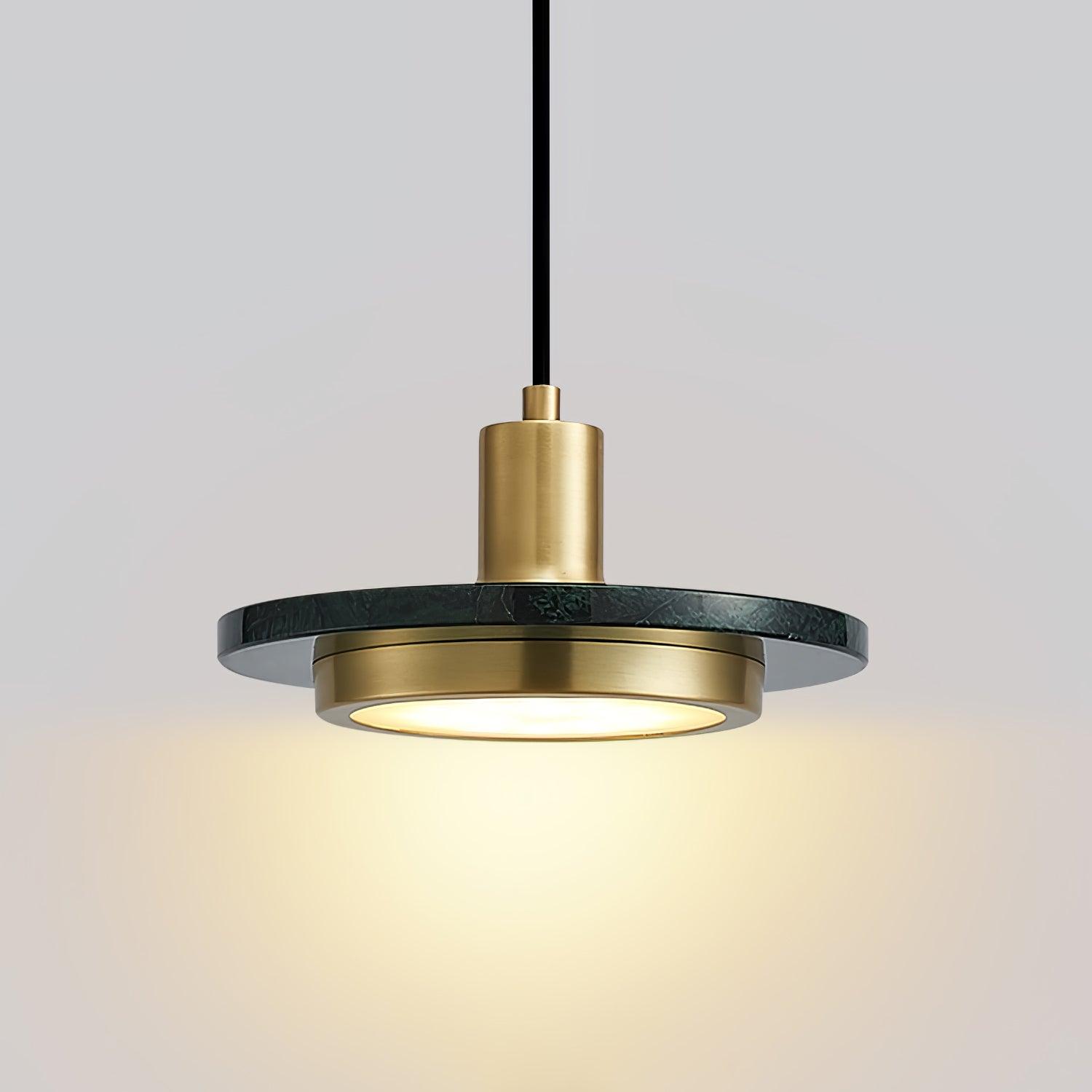 Modern Double Circle Pendant Light Fixture - Industrial Style Ceiling Lamp for Dining Room, Kitchen, Living Room & Bedroom