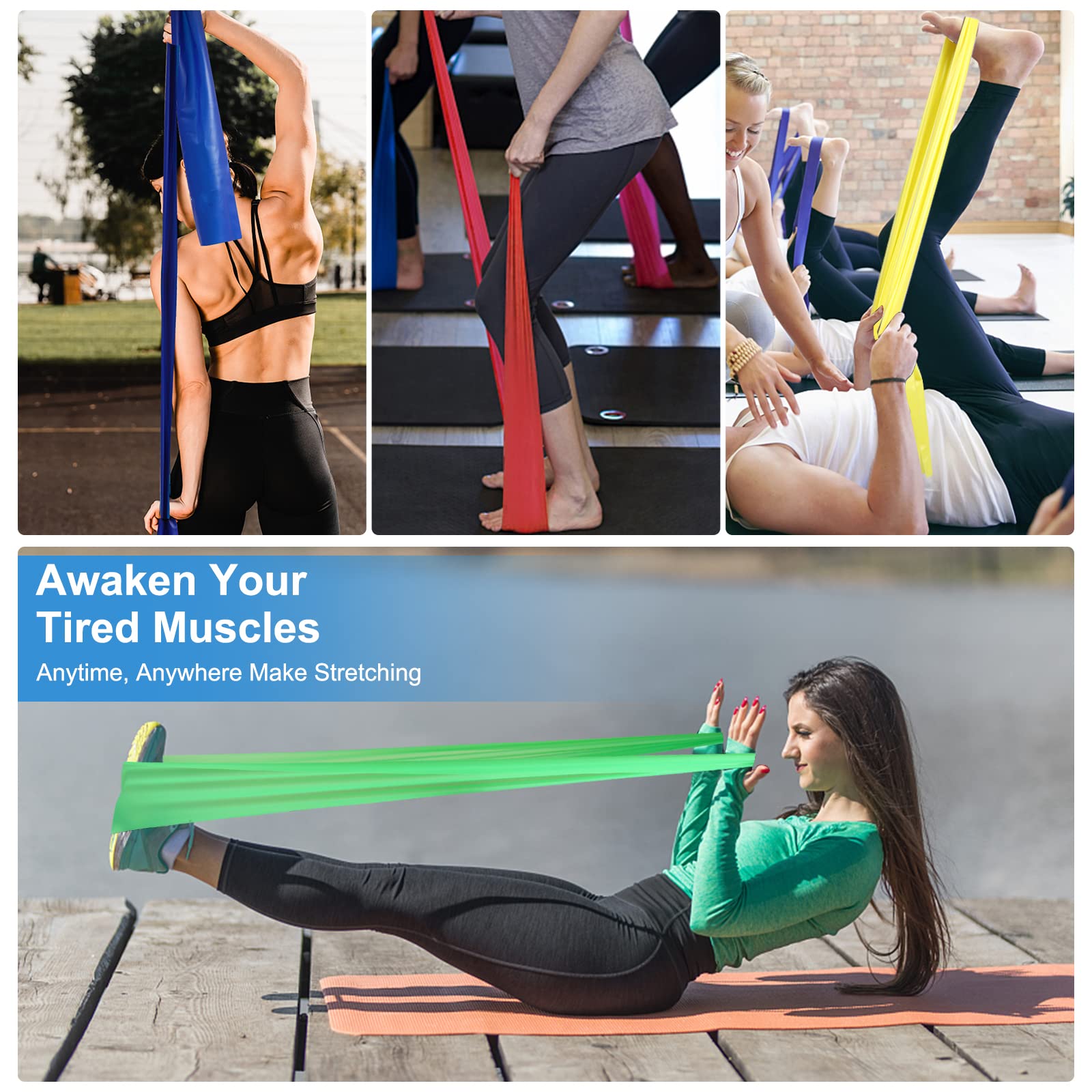 Premium Resistance Bands Set for Home Workouts & Physical Therapy - 59
