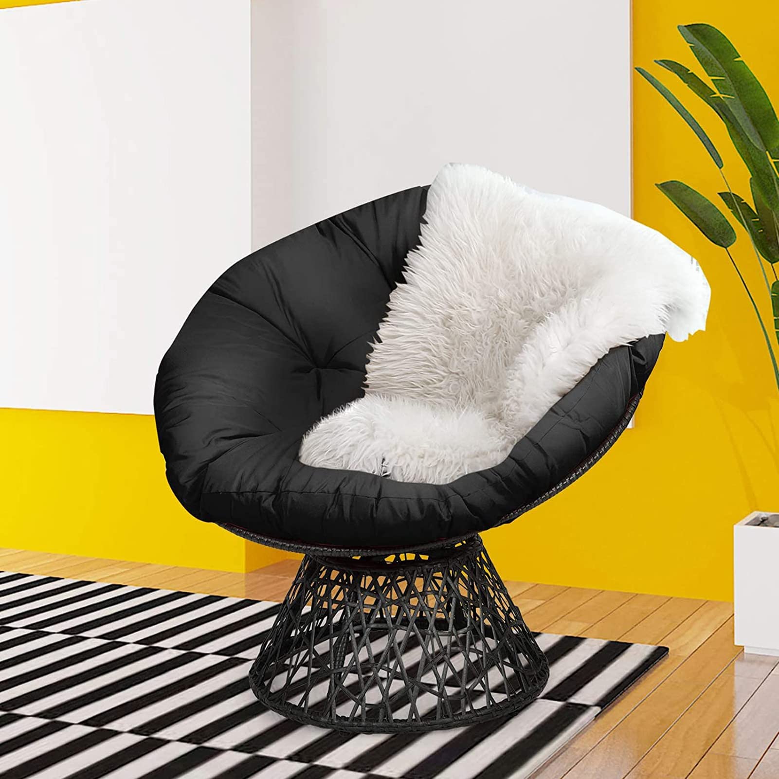 Premium Papasan Chair Cushion - Round Waterproof Outdoor Floor Pillow, Thick Hammock Swing Seat Pad for Hanging Basket Chairs | Perfect for Patio, Garden, and Indoor Relaxation