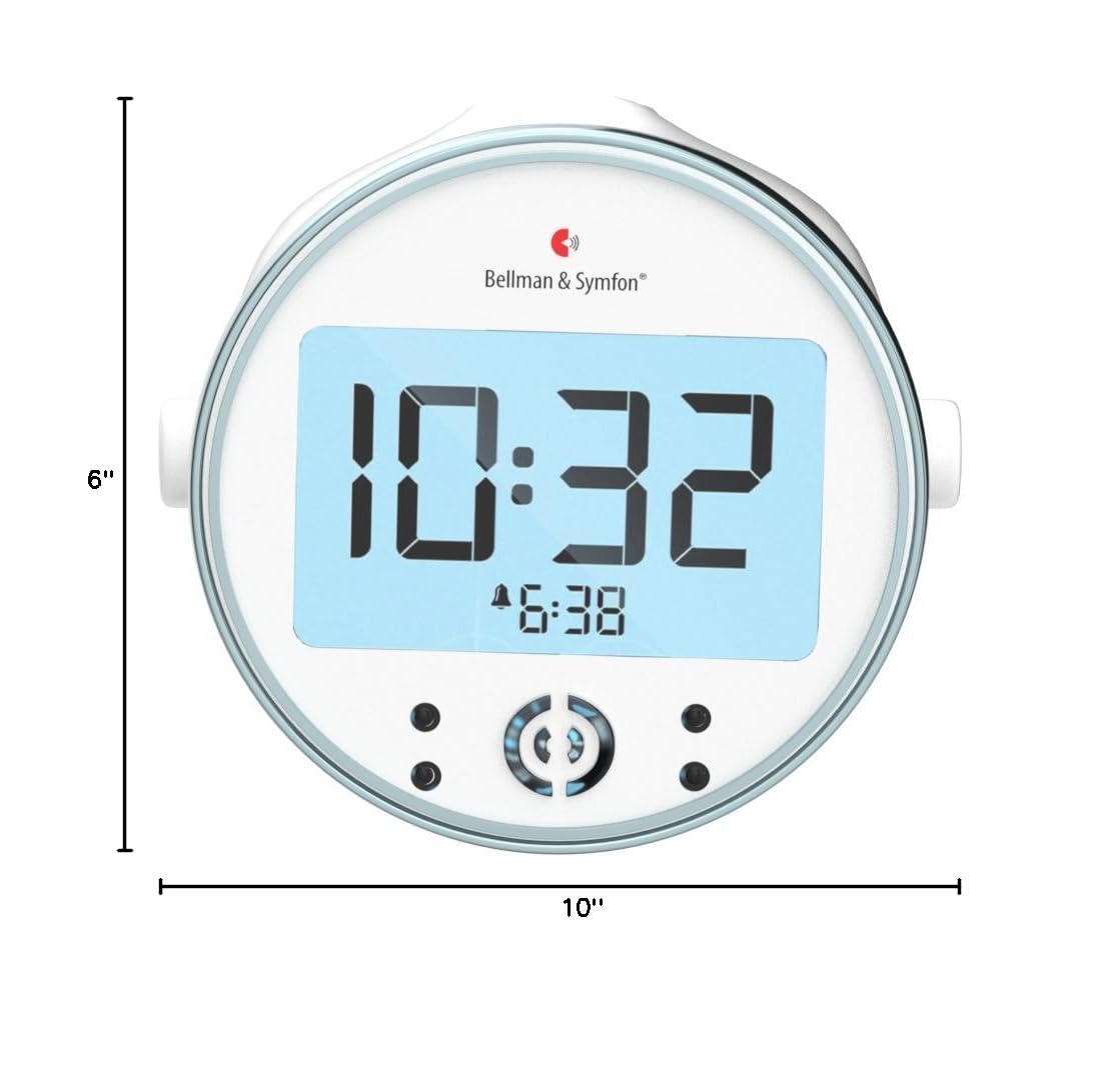Bellman & Symfon Vibrating Alarm Clock Pro with Bed Shaker - Loud Alarm & Flashing LED Lights for Heavy Sleepers, Hard of Hearing & Deaf - Perfect for Home, Travel & Dorm Rooms