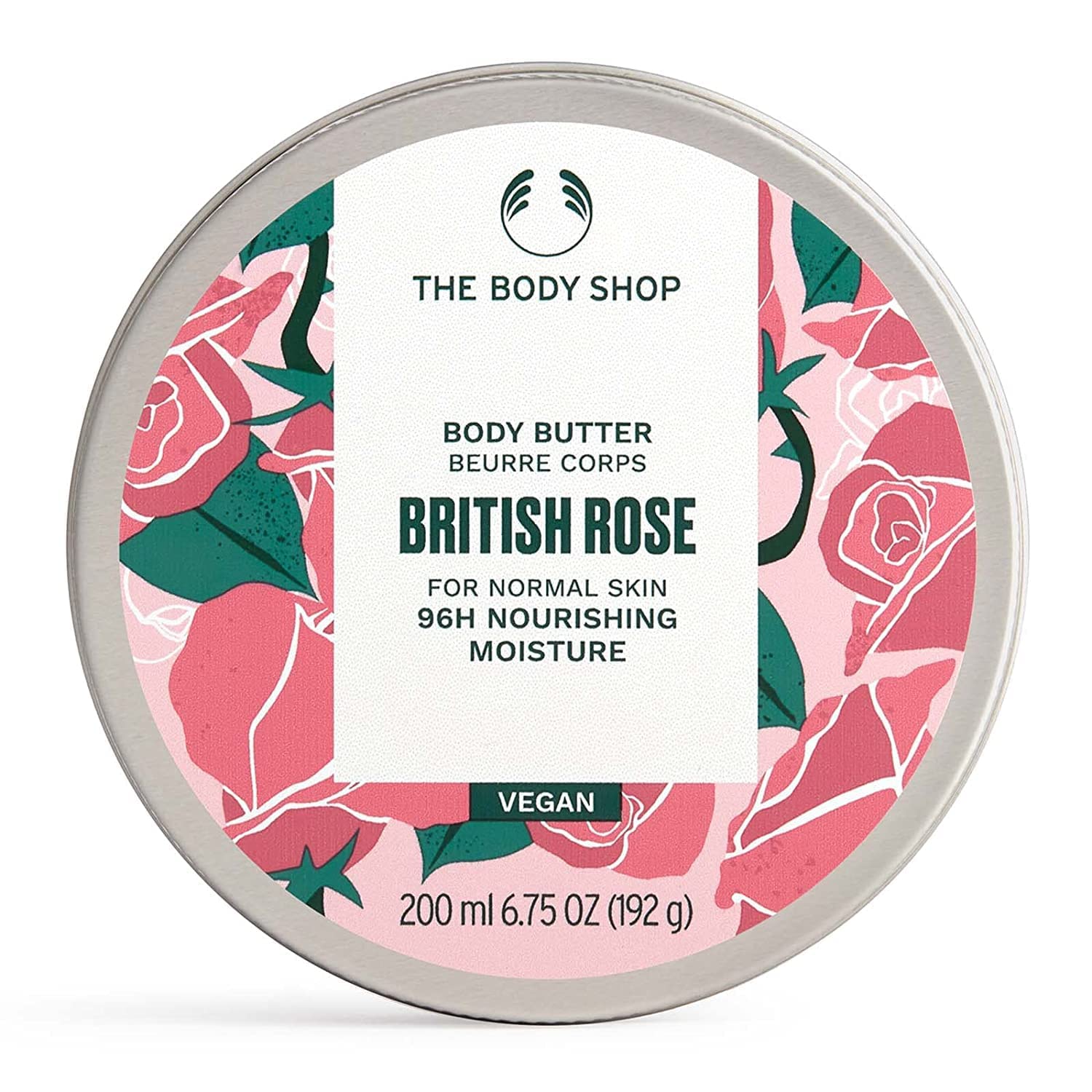 Roti METREY Body Shop British Rose Instant Glow Body Butter 200ml - Hydrating & Nourishing Moisturizer for Dry Skin | Perfect for Daily Use & Spa Days